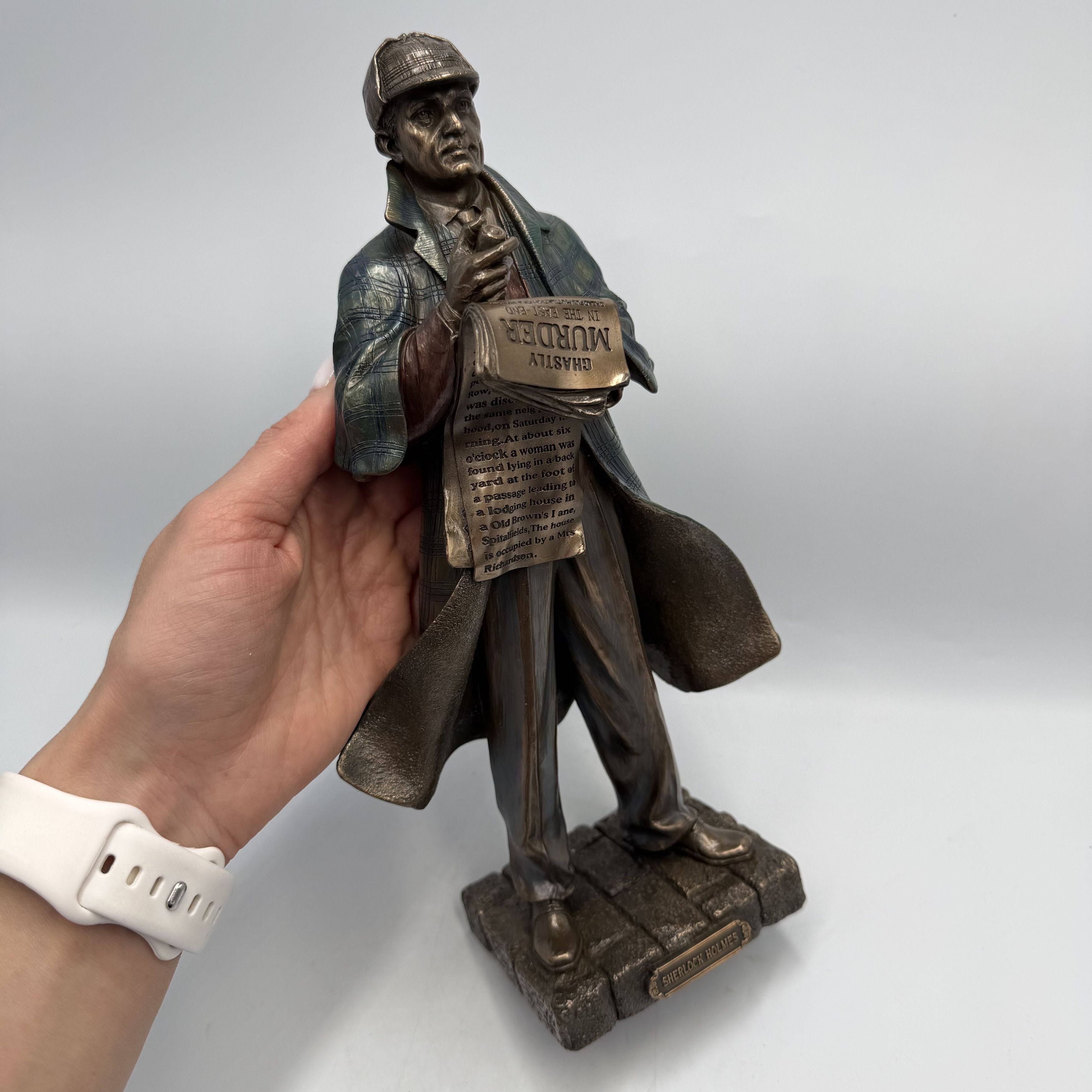 Other Sherlock Holmes Statue Bronze Finish Detective Figurine 27cm Size ONE SIZE - 5 Thumbnail