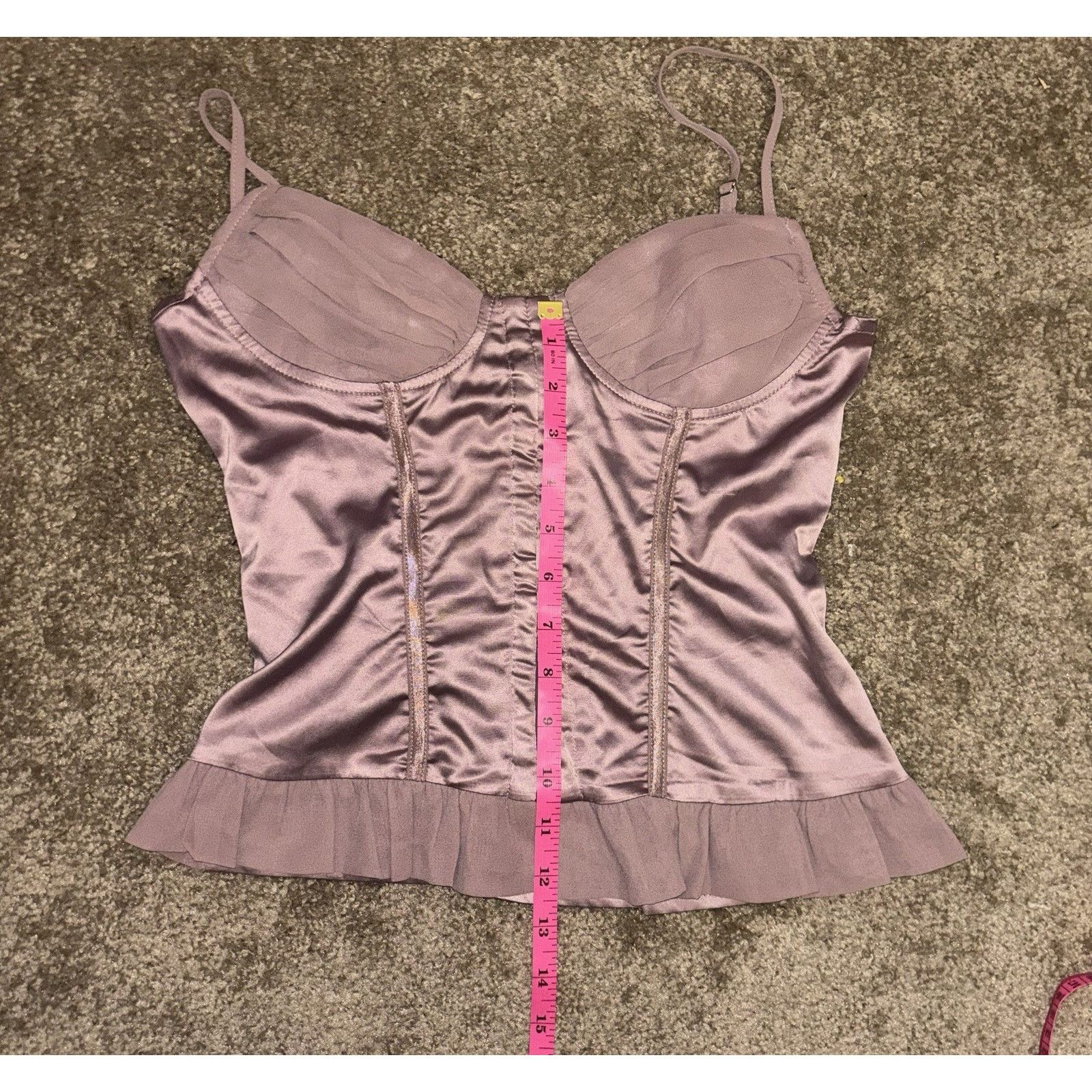 & Other Stories Women’s Mauve Satin Corset Bustier Top Size 4 Y2K Coquette Size S / US 4 / IT 40 - 9 Thumbnail