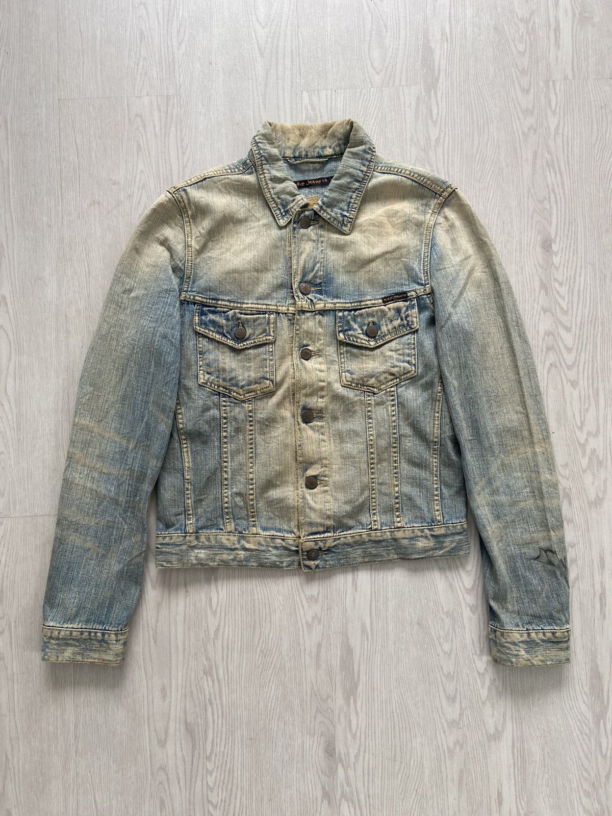 Nudie Jeans Vintage 2000’s Nudie Conny Thread Embroidery Trucker Jacket Size US S / EU 44-46 / 1 - 1 Thumbnail