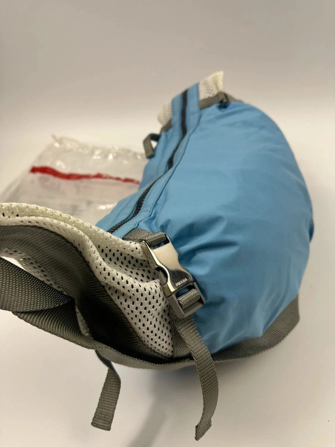 Prada Prada Sport 00´s Mesh Sky Blue Sling Bag Size ONE SIZE - 7 Thumbnail
