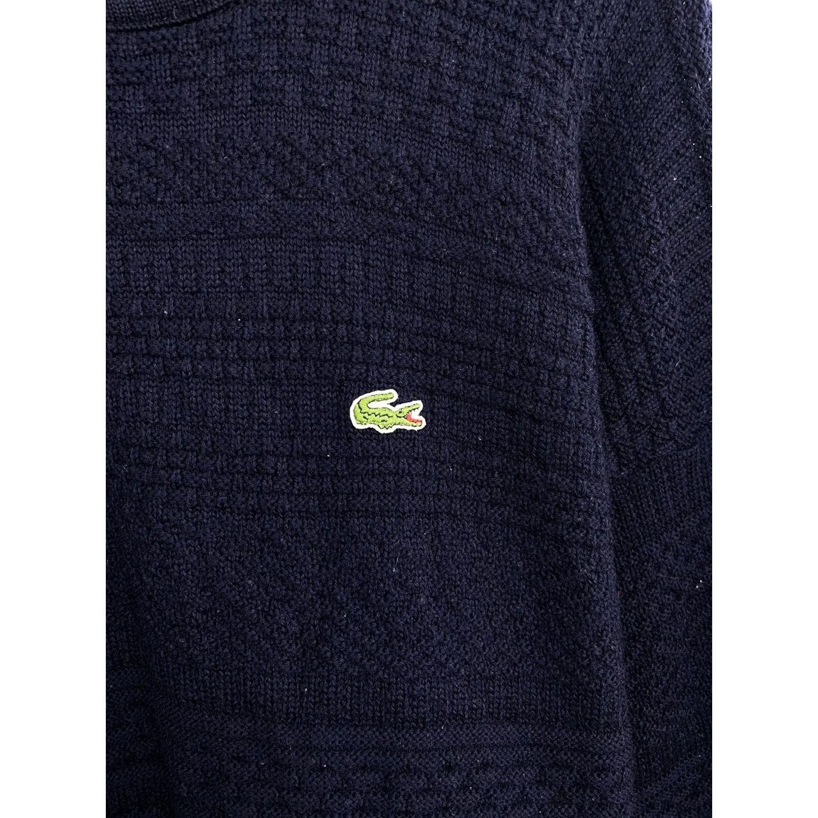 Lacoste VINTAGE Lacoste Sweater 90s Wool Knit XL Blue Cardigan France Mens Size US XL / EU 56 / 4 - 4 Thumbnail