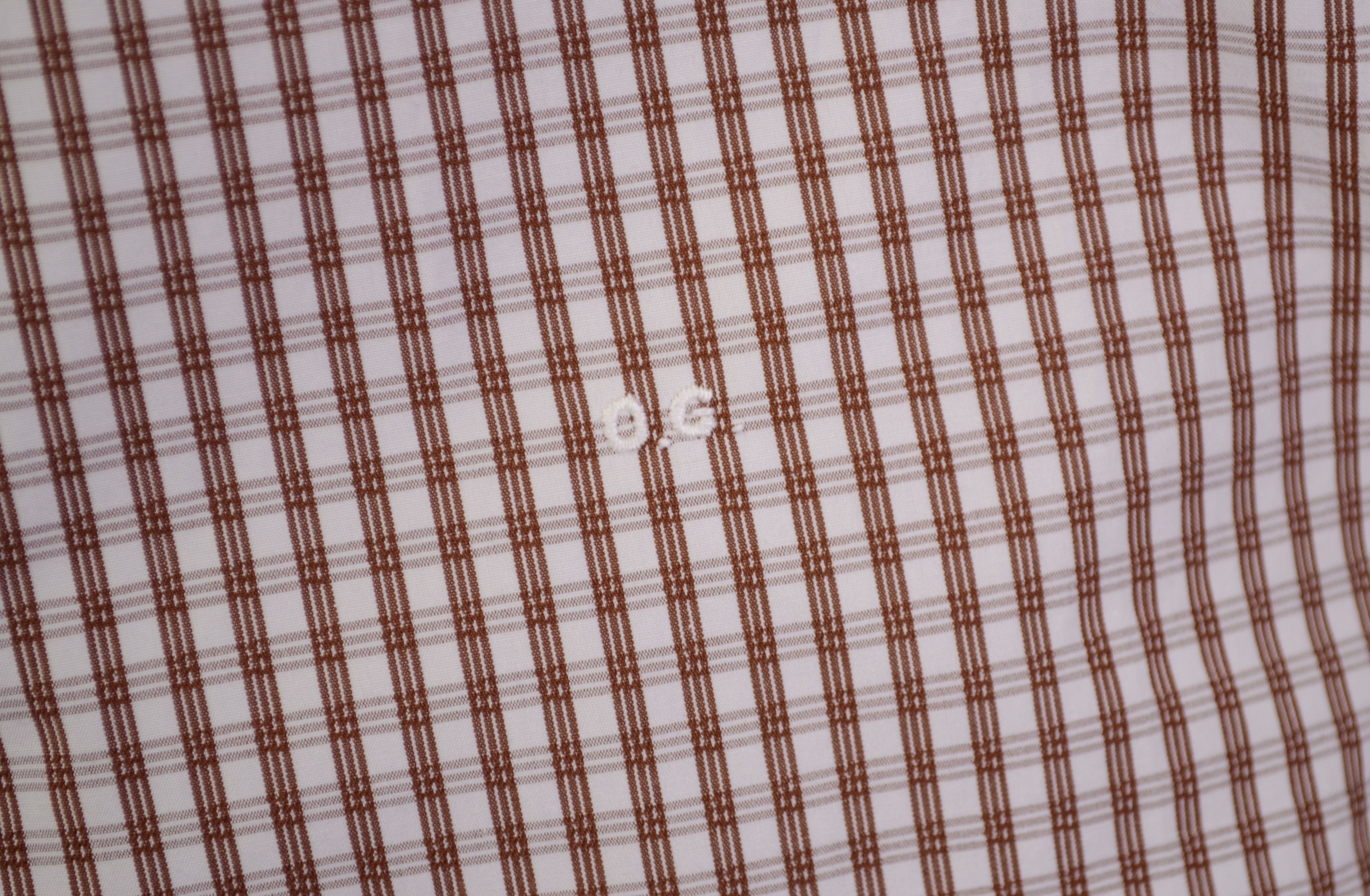 Tom Ford MTO Amazing Men's Tom Ford Shirt 48 Brown/White Check Cotton Size US XXL / EU 58 / 5 - 7 Thumbnail