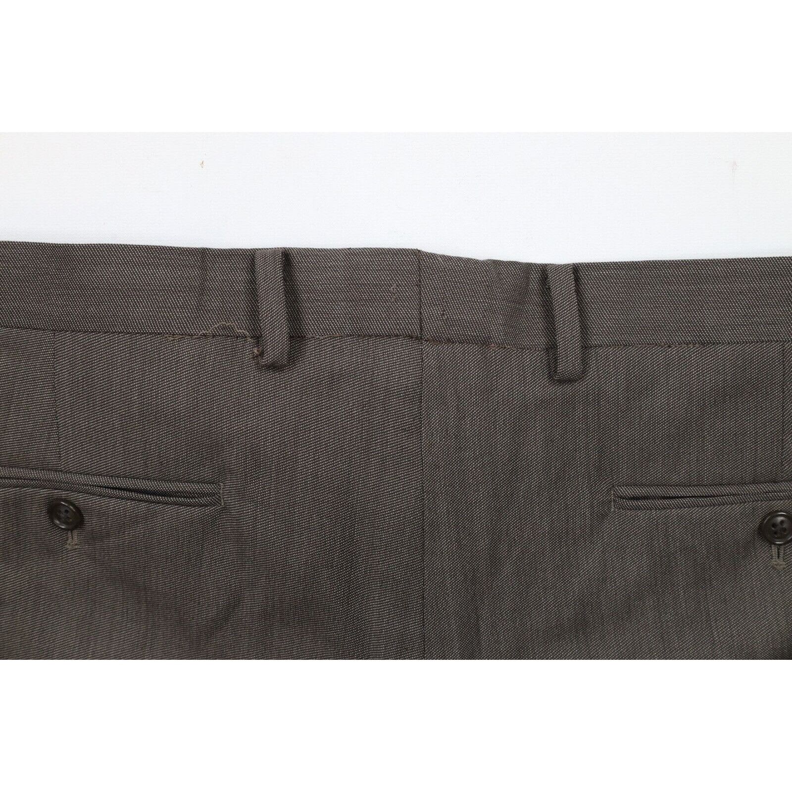 Calvin Klein Calvin Klein Wool 2 Piece Wedding Suit Brown Size 44R - 20 Thumbnail