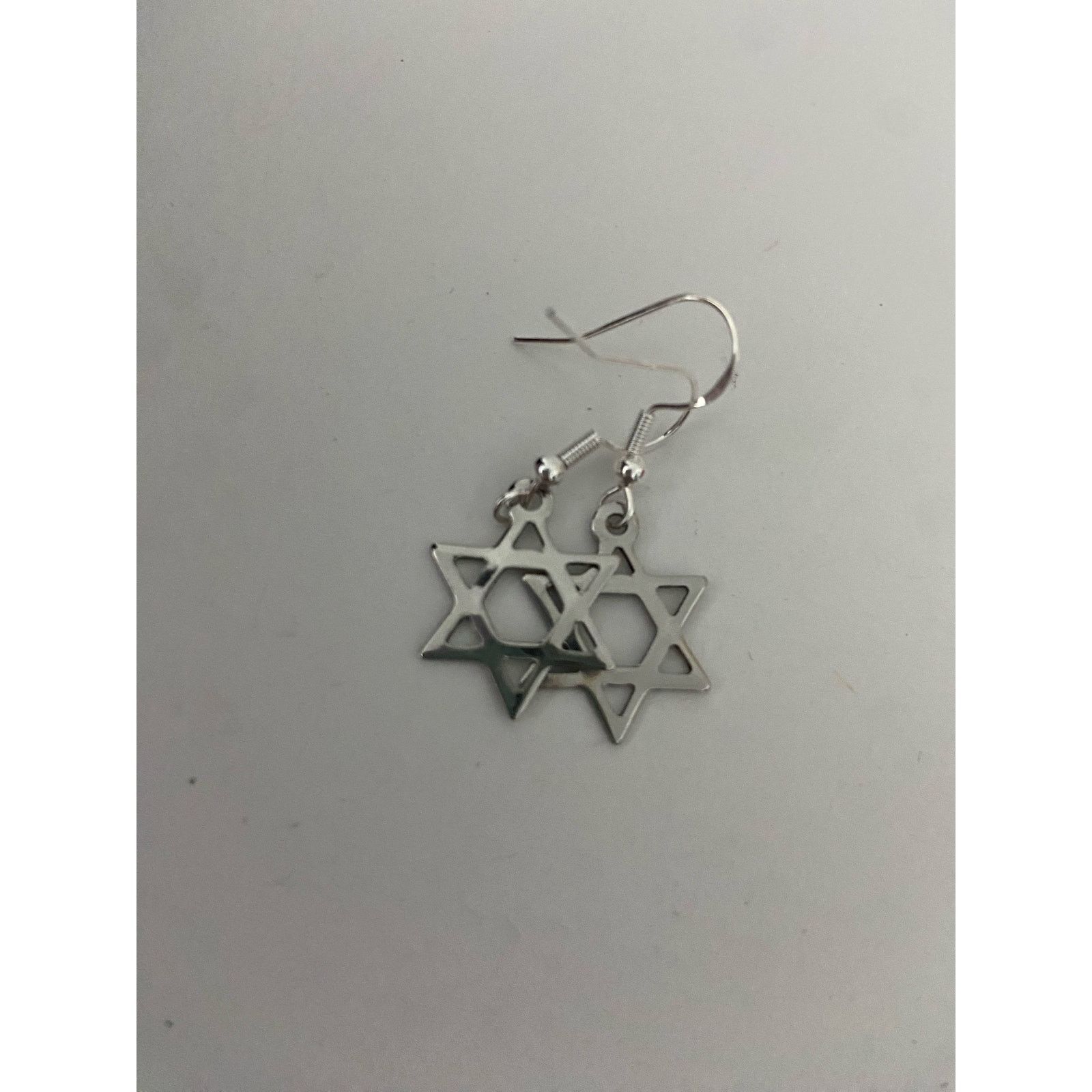 Other Star of David earrings silver tone Size ONE SIZE - 4 Thumbnail