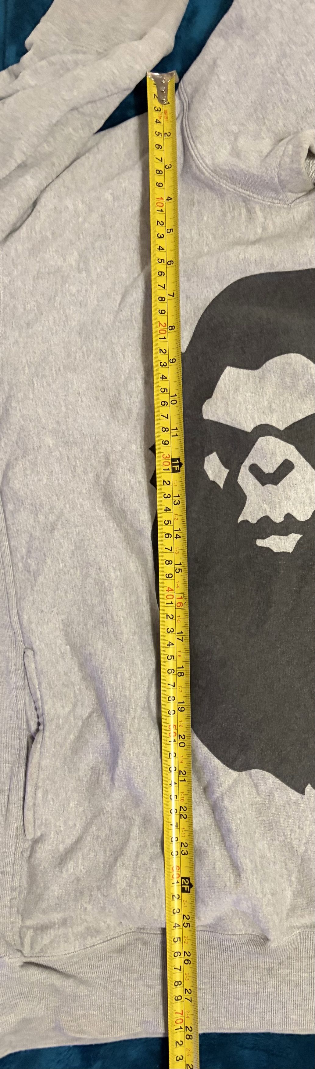 Bape BAPE Classic Ape Head Hoodie Grey XL - Rare 24" P2P Fit Size US XL / EU 56 / 4 - 10 Thumbnail