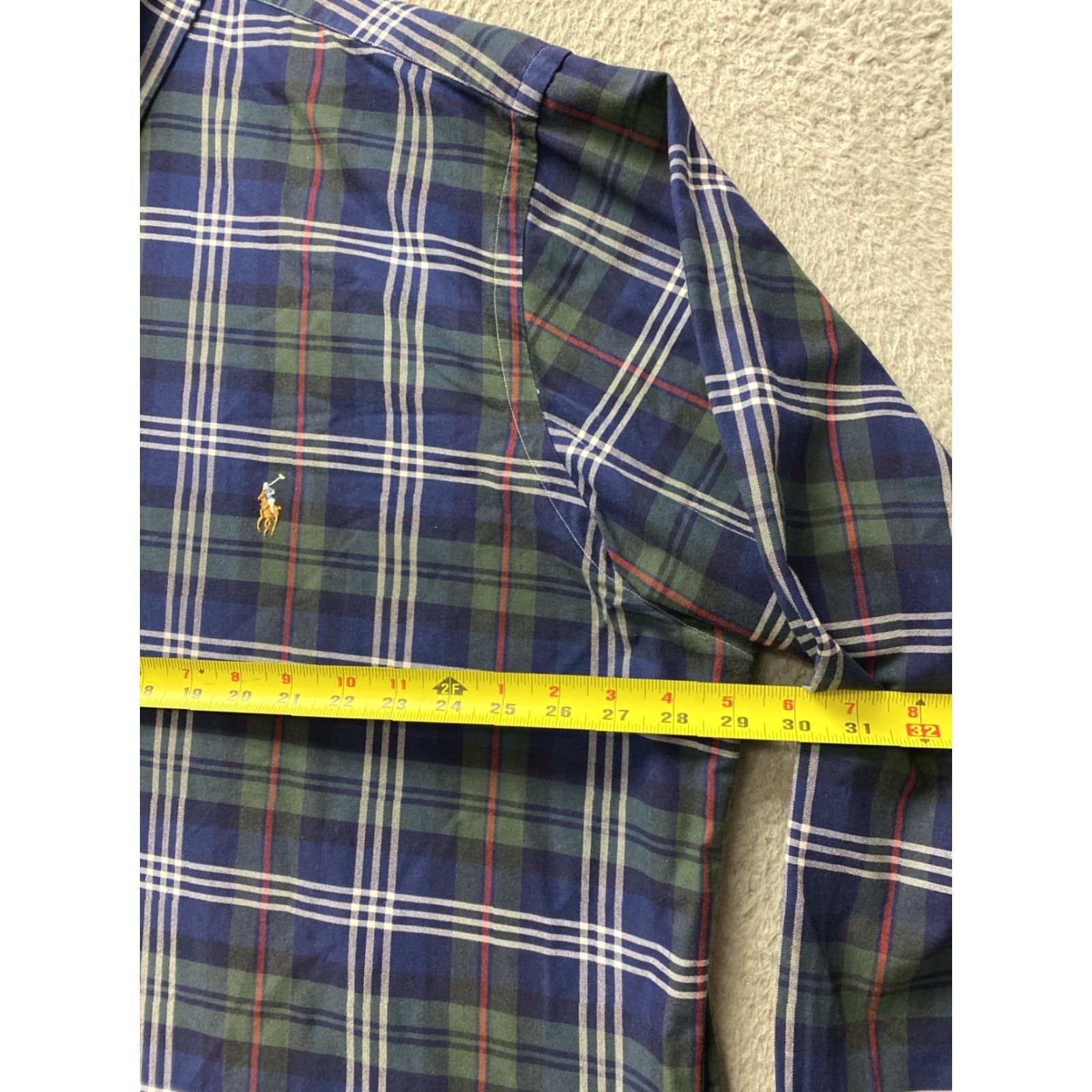 Ralph Lauren Polo Ralph Lauren Button-Down Shirt Mens XXLT 2XLT Classic Green Long Sleeve Embroidered Pony Logo Plaid Cotton Casual All Seasons Size US XXL / EU 58 / 5 - 6 Thumbnail