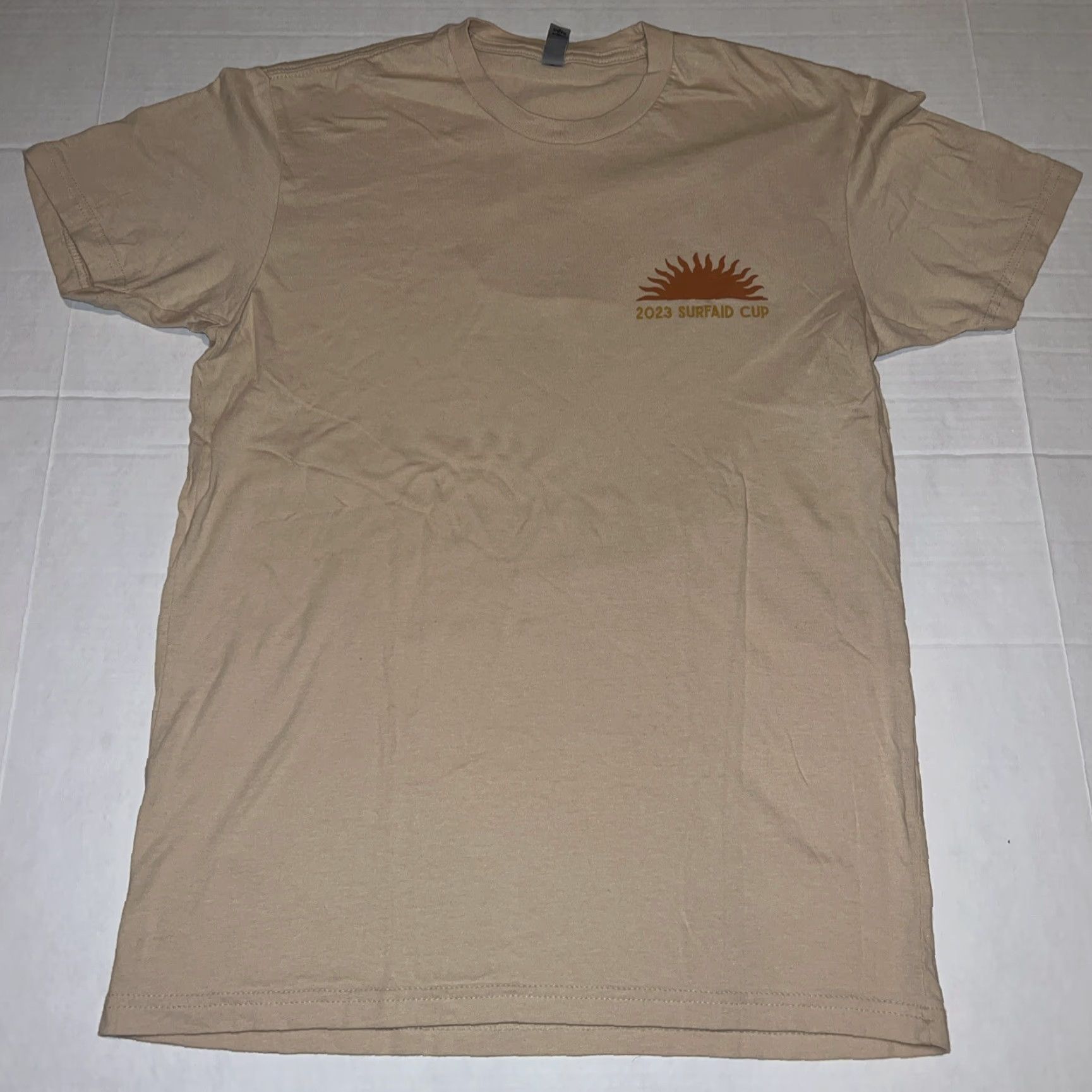 Next Level Next Level Shirt S Crew Neck Short Sleeve Graphic Print 2023 Surfaid Cup Competitor Surf Ranch Beige Men’s California Logo Limited Edition Slim fit? Size US S / EU 44-46 / 1 - 4 Thumbnail