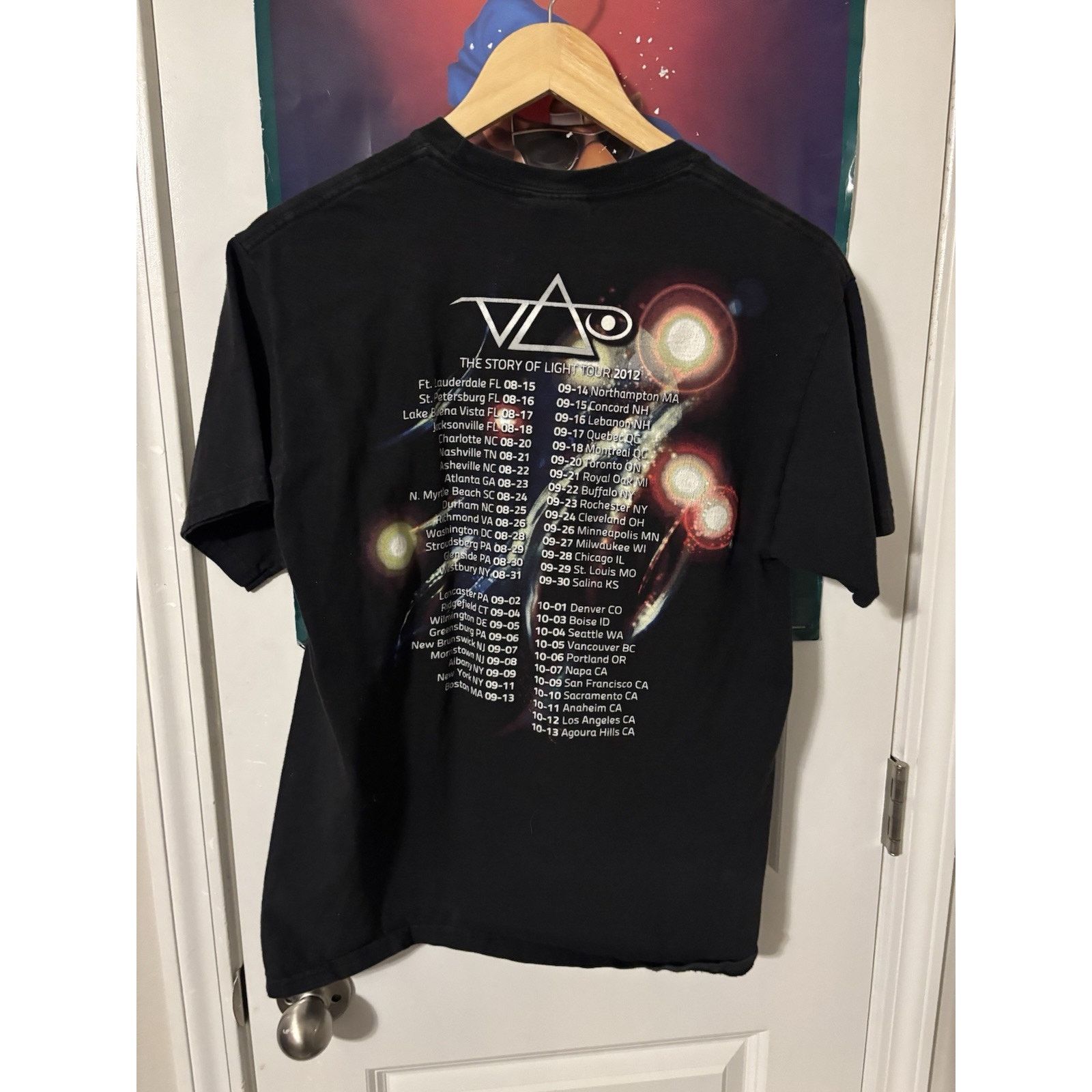Hanes Steve Vai The Story Of Light Official USA Tour 2012 T- M Size US XL / EU 56 / 4 - 2 Thumbnail