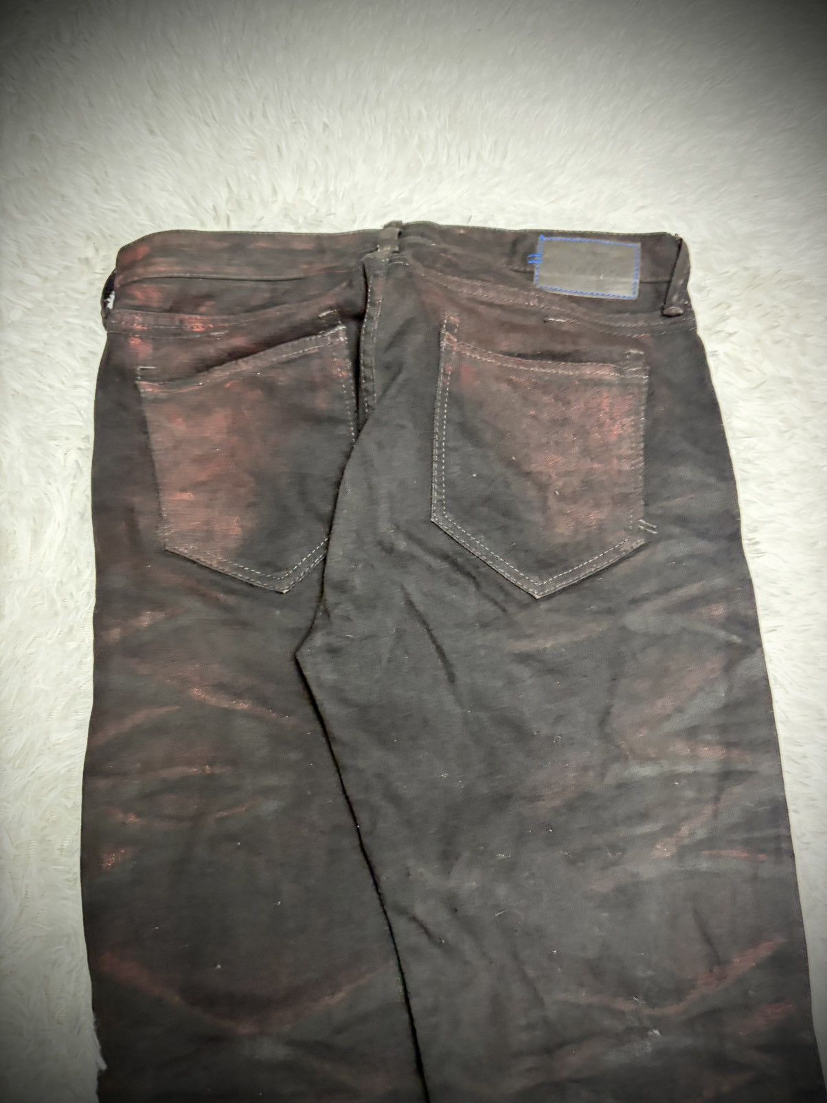 If Six Was Nine Rare Civarize waxed luster flared jeans Size US 31 - 10 Thumbnail