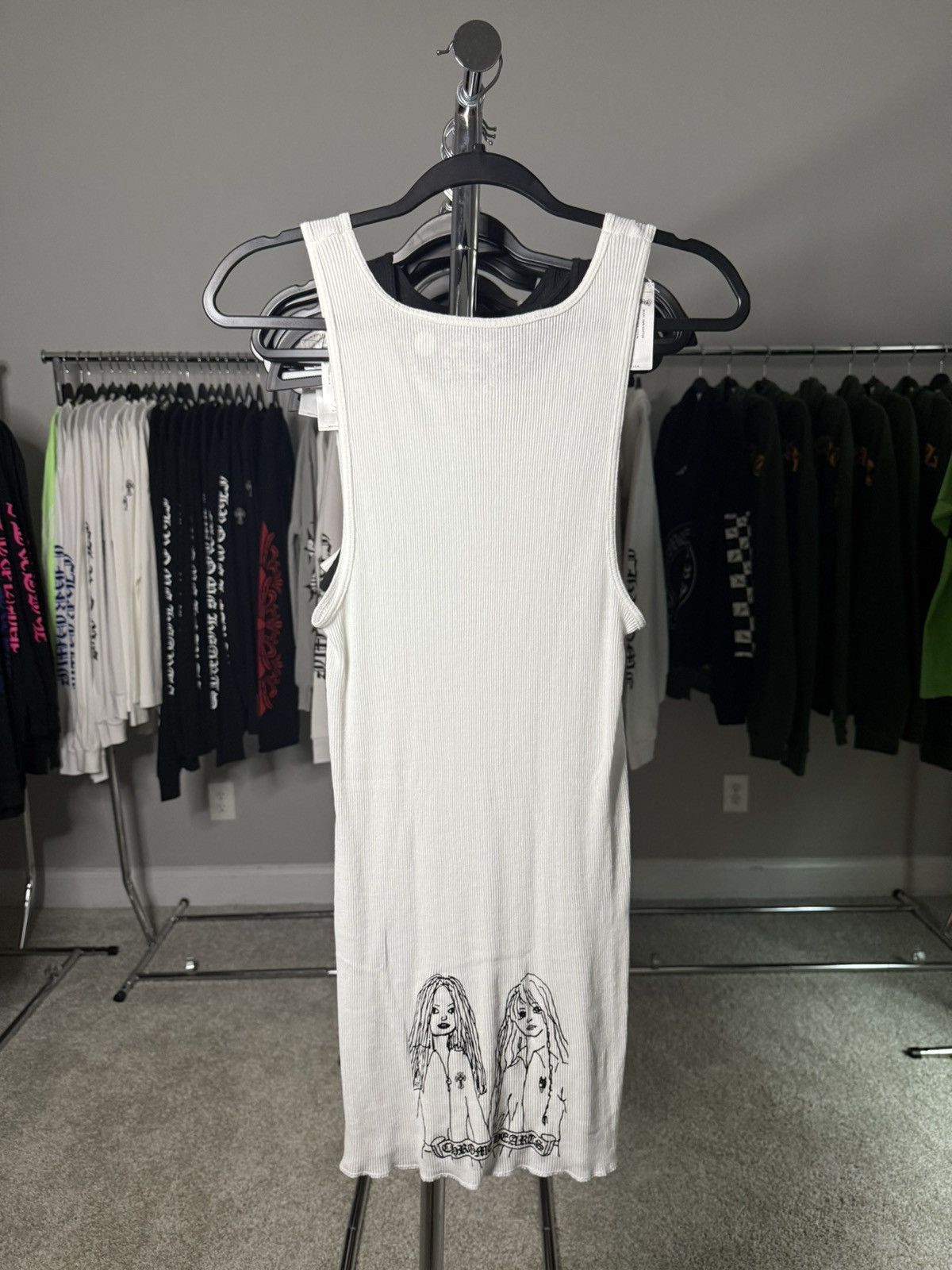 Chrome Hearts Chrome Hearts White Muyumi Ribbed Tank Size US L / EU 52-54 / 3 - 2 Thumbnail