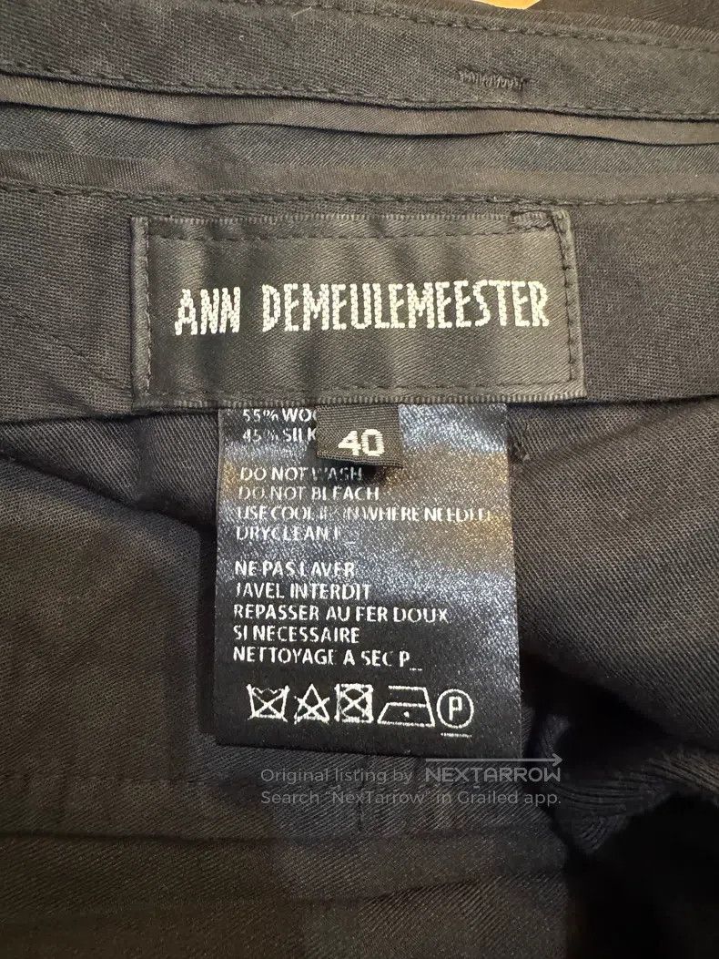 Ann Demeulemeester Ann Demeulemeester Nine-Quarter Silk Trousers Size US 40 / EU 56 - 4 Thumbnail