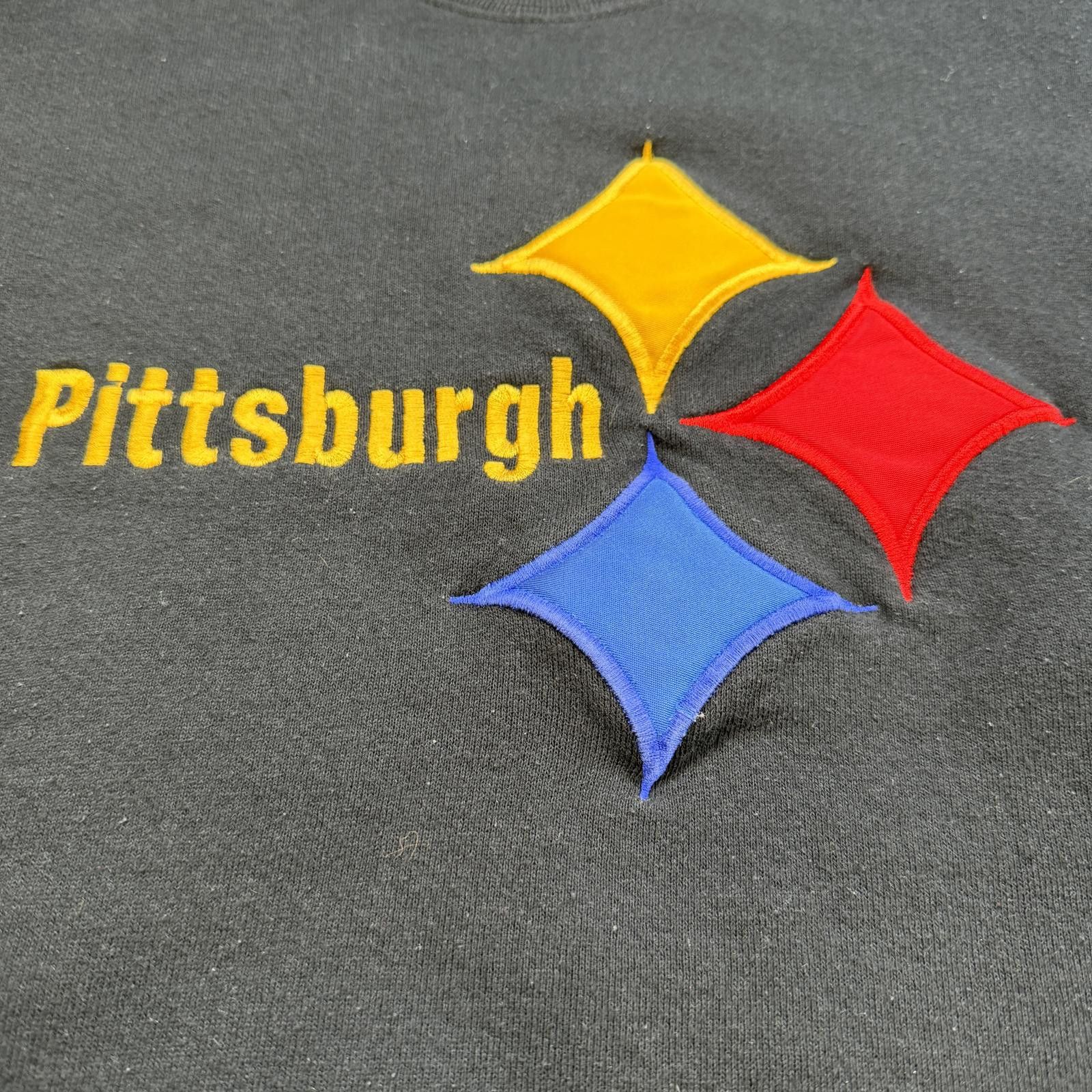 Fruit Of The Loom Vintage Pittsburgh Steelers Crewneck Sweatshirt 90s XL Black Size US XL / EU 56 / 4 - 4 Thumbnail
