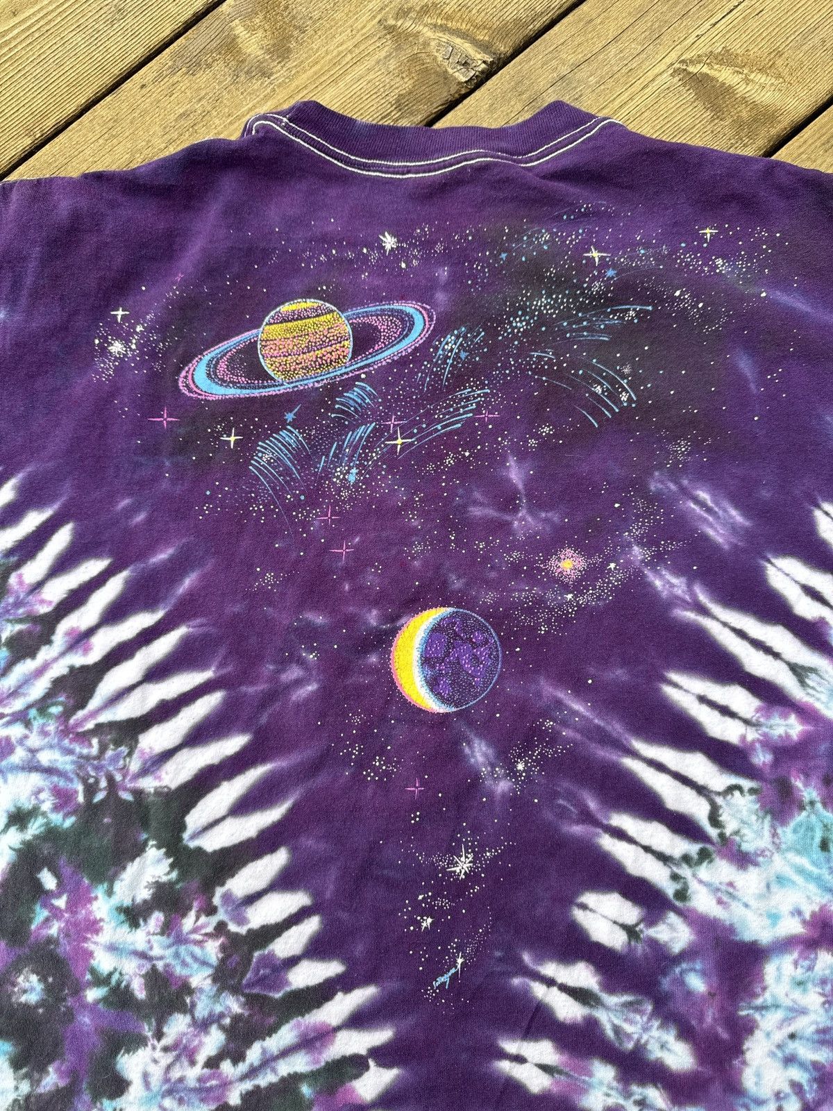 Vintage Vintage Galaxy Space Tie Dye T Shirt Cosmic Planets Earth XL Size US XL / EU 56 / 4 - 10 Thumbnail