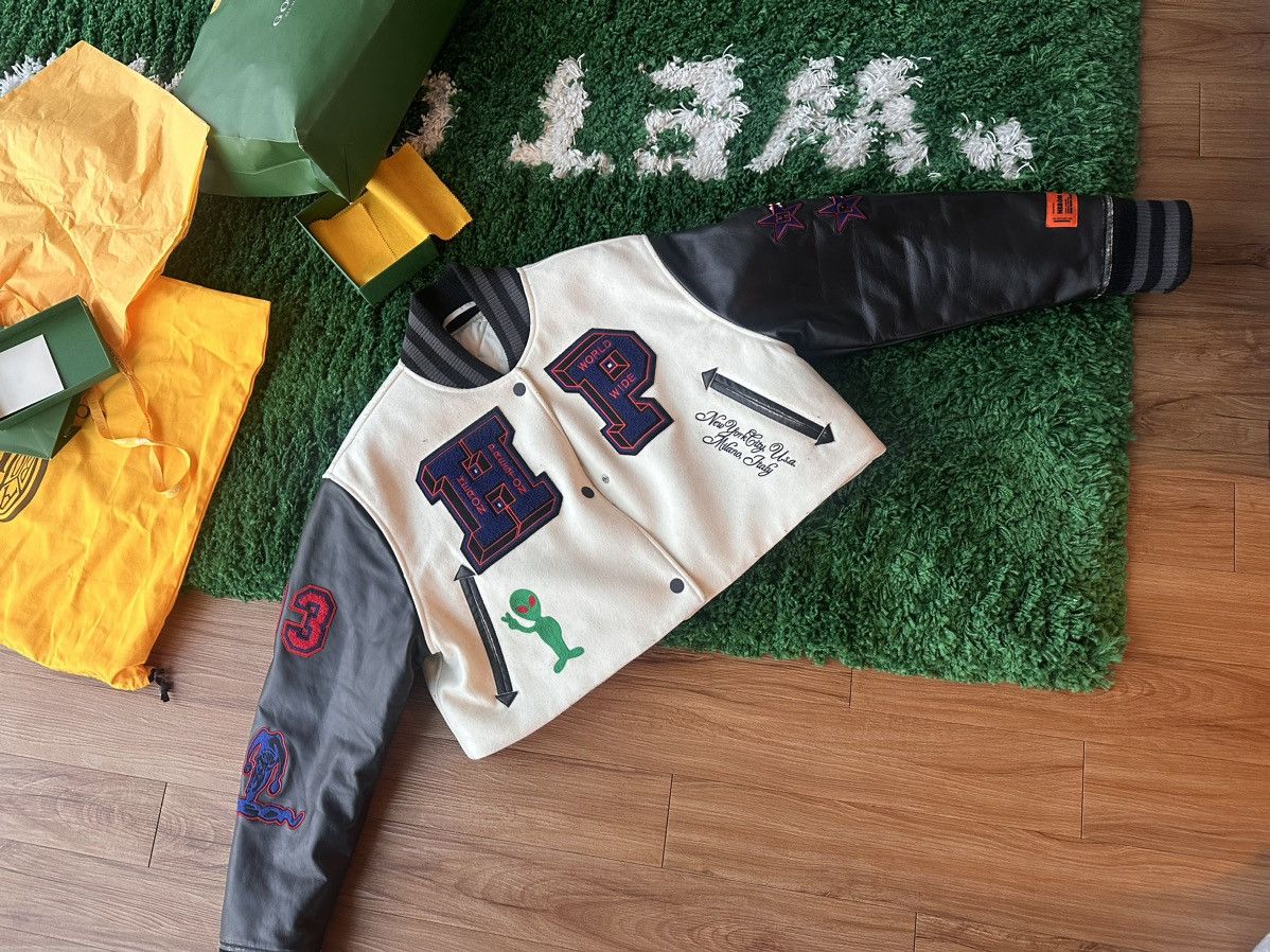 Heron Preston SOLD OUT Heron Preston Patched Crop Leather Varsity Jacket Size M / US 6-8 / IT 42-44 - 3 Thumbnail
