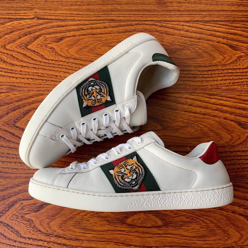 Gucci Gucci Ace Tiger Embroidery Low-Top Sneakers Size US 8 / EU 41 - 8 Thumbnail