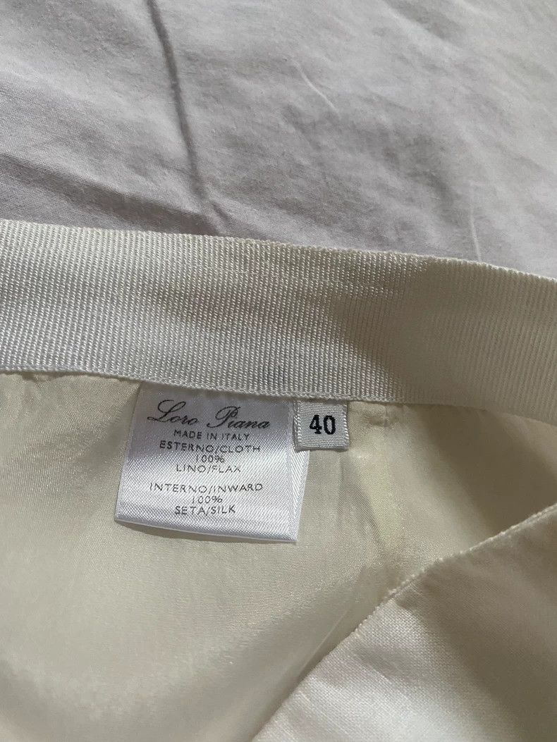 Loro Piana LORO PIANA Cotton hemp skirt Size 26" / US 2 / IT 38 - 7 Thumbnail