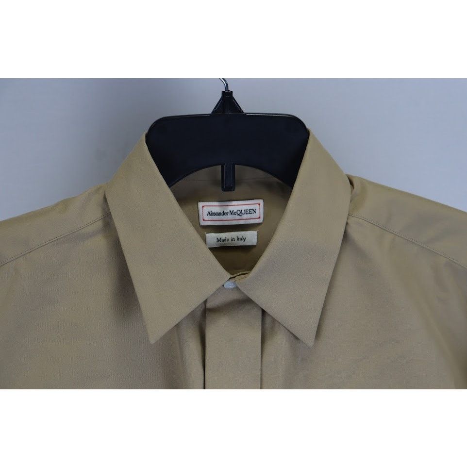 Alexander McQueen o1rshd1 Button Up Shirt in Brown Size US S / EU 44-46 / 1 - 4 Thumbnail