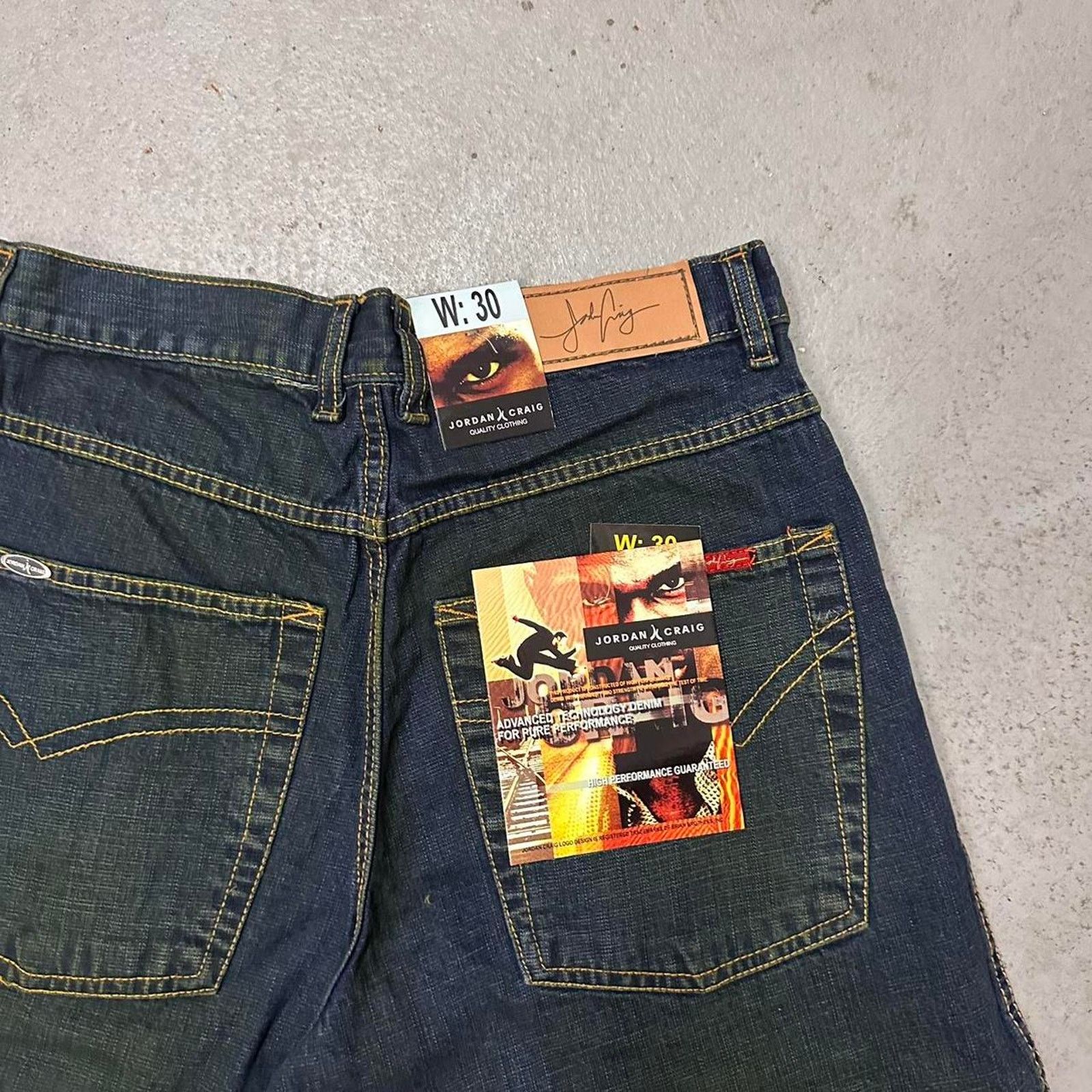 Vintage Vintage Baggy Y2k Urban Wide Leg Denim Shorts Blue Men Sz 30 Size US 30 / EU 46 - 3 Thumbnail