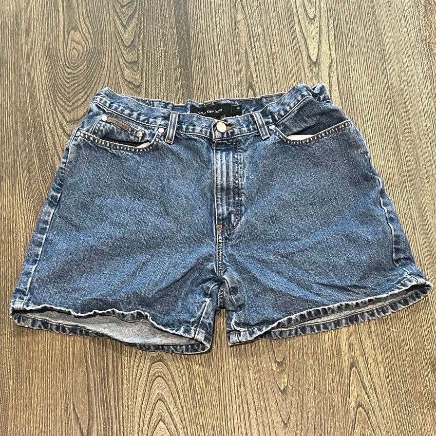 Calvin Klein Calvin Klein Jeans Womens High Rise Shorts Blue Size 12 Size 34" / US 12 / IT 48 - 1 Thumbnail