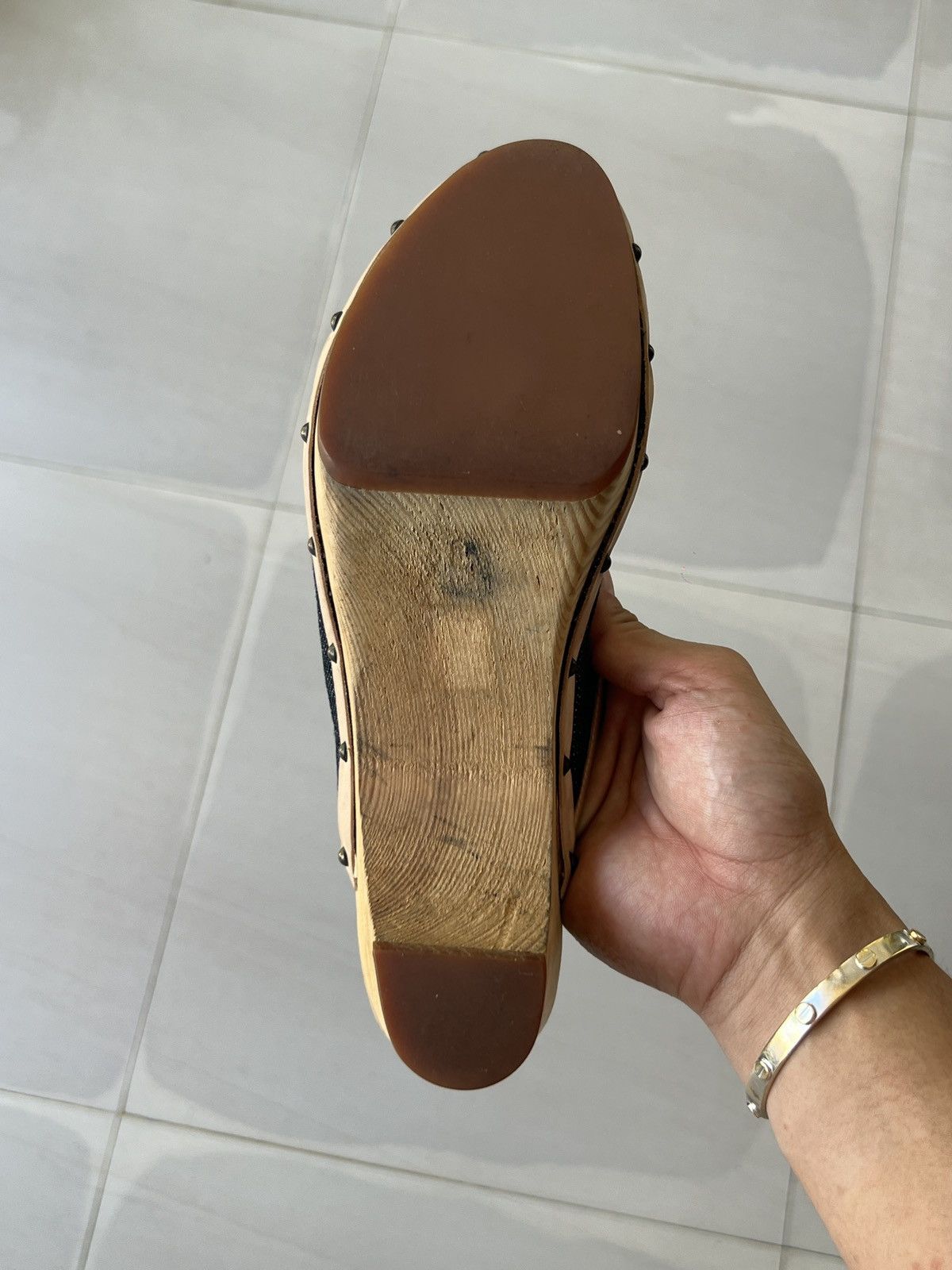 Miu Miu 1990s Miu Miu denim clogs Size US 8 / IT 38 - 7 Thumbnail