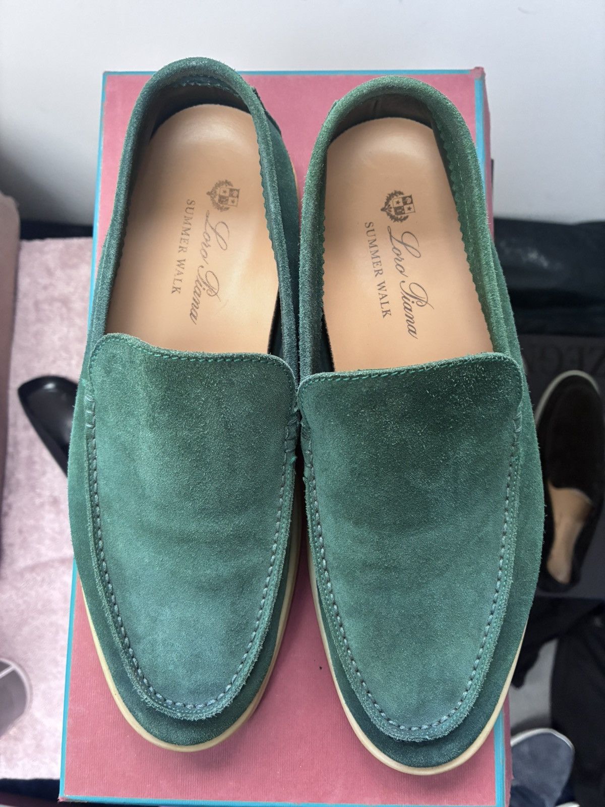 Loro Piana Loro Piana teal green summer walk uk 6.5 eu 40.5 Size US 7.5 / EU 40-41 - 2 Thumbnail
