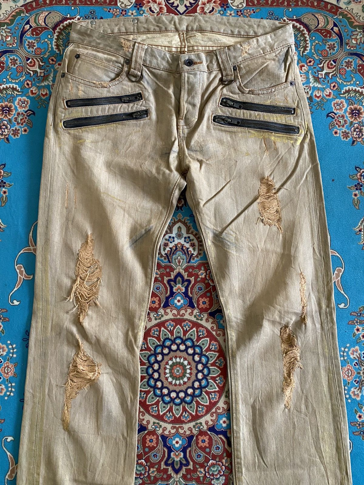 BUFFALO BOBS Japanese Brand Buffalo Multi Zipper Jeans Size US 32 / EU 48 - 4 Thumbnail