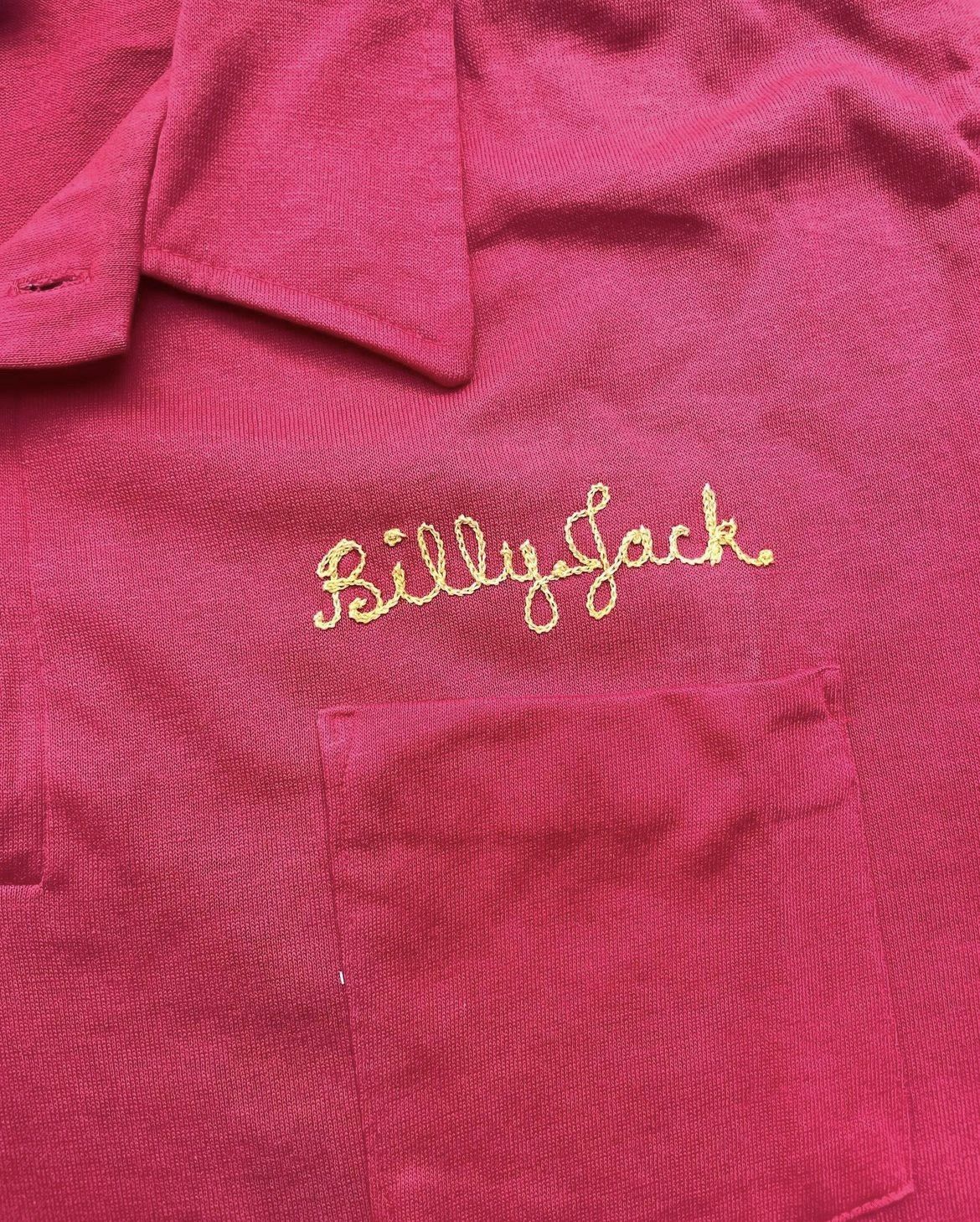 Vintage Vintage Crimson Bowling Shirt Half-button Billy Jack🍷 1960's Size US L / EU 52-54 / 3 - 3 Thumbnail