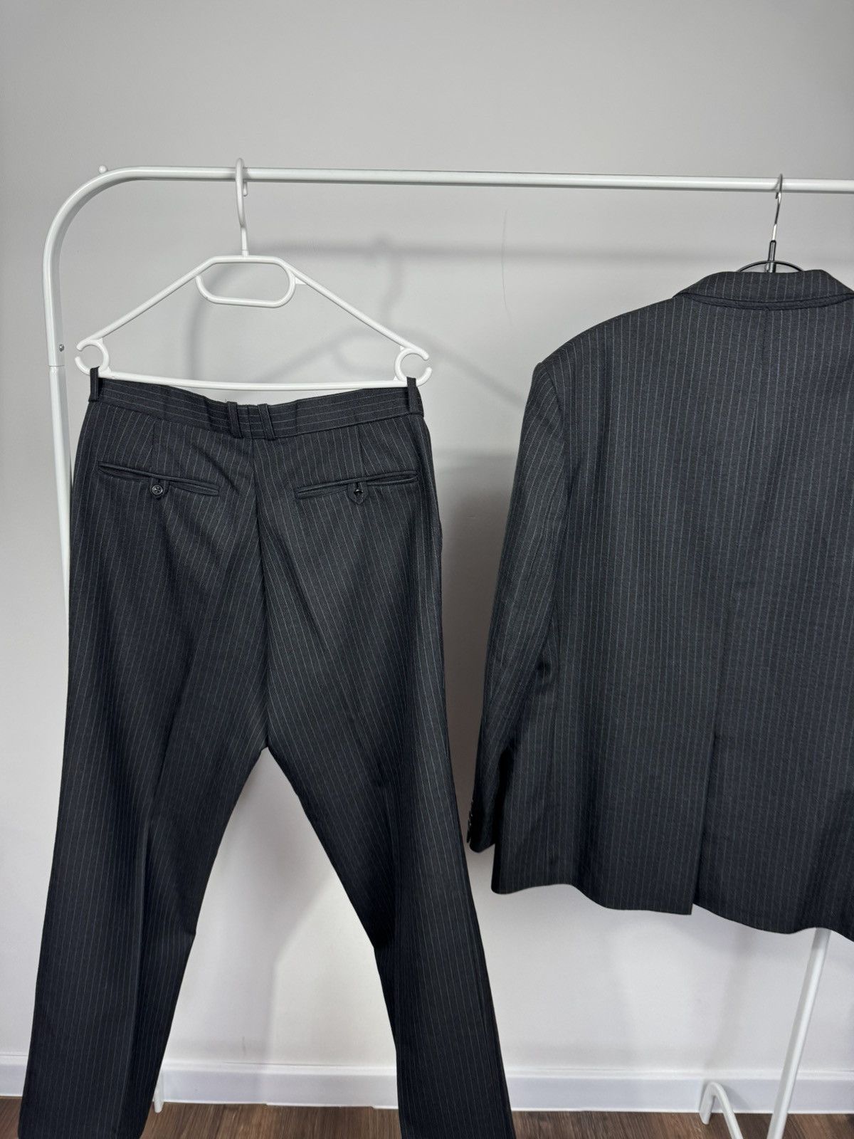 Other Vintage Dunn & Co Wool Pinstripe Blazer Pants Suit Britain Size 42R - 13 Thumbnail