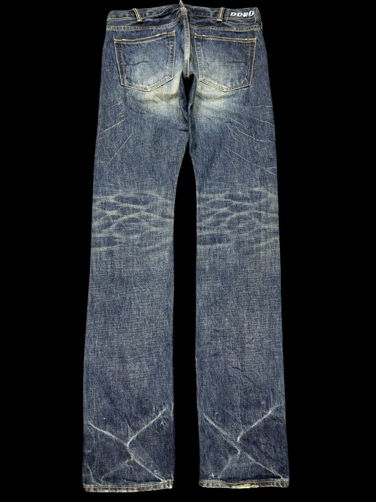Japanese Brand 💥90s Denim Character💥DDRD Skinny Blue Wash Denim F640 Size US 33 - 2 Thumbnail