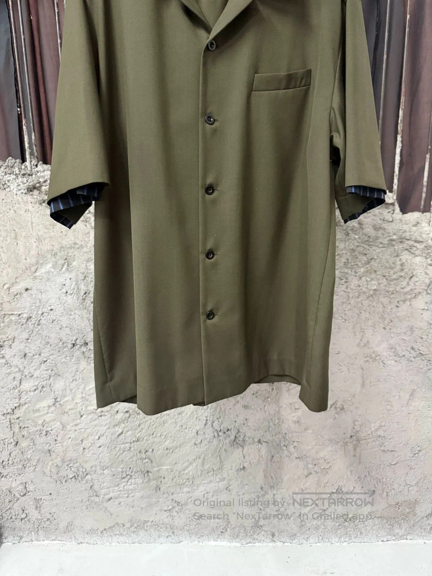 Sacai Green Short Sleeve Button-Up Shirt. Size US L / EU 52-54 / 3 - 3 Thumbnail