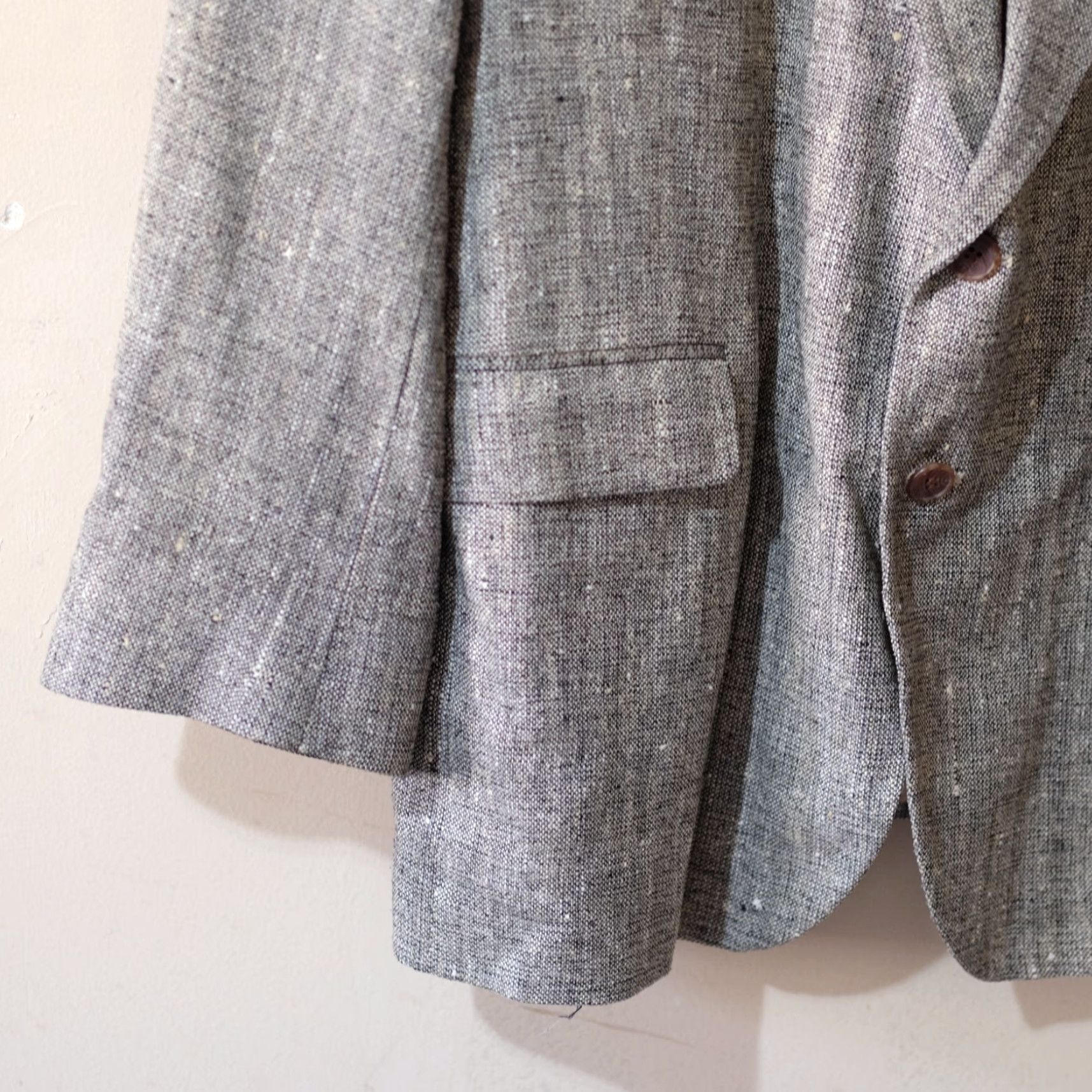 Vintage VINTAGE Executive Collection Suit Jacket 46R Wool Silk Tweed Notch Lapel Men’s 90s Size 46R - 3 Thumbnail