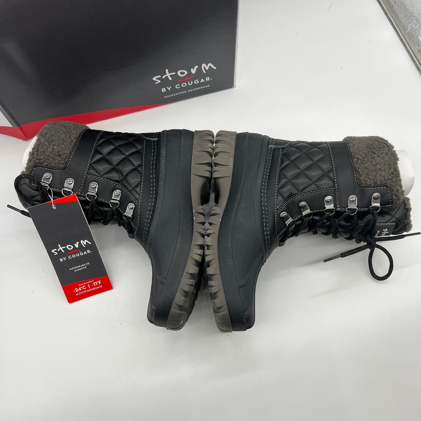 Other Cougar Waterproof Winter Boots Size 9W Black Quilt Carlisle Size US 9 / IT 39 - 8 Thumbnail