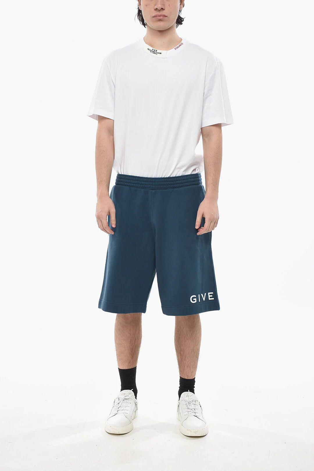 Givenchy og1mm0326 Brushed-Jersey Short in Blue Size US 36 / EU 52 - 4 Thumbnail