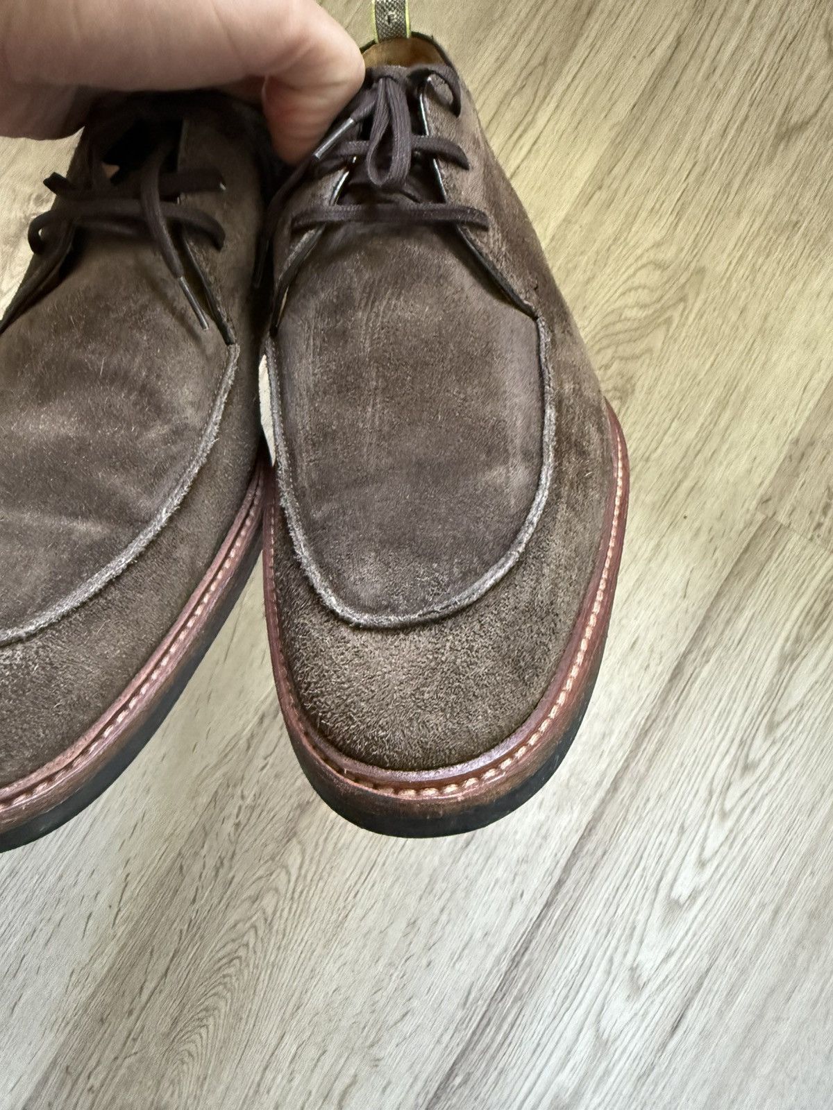 Floris van Bommel Floris van Bommel Suede Derby Shoes Neon Lug Sole 42 Size US 9 / EU 42 - 4 Thumbnail