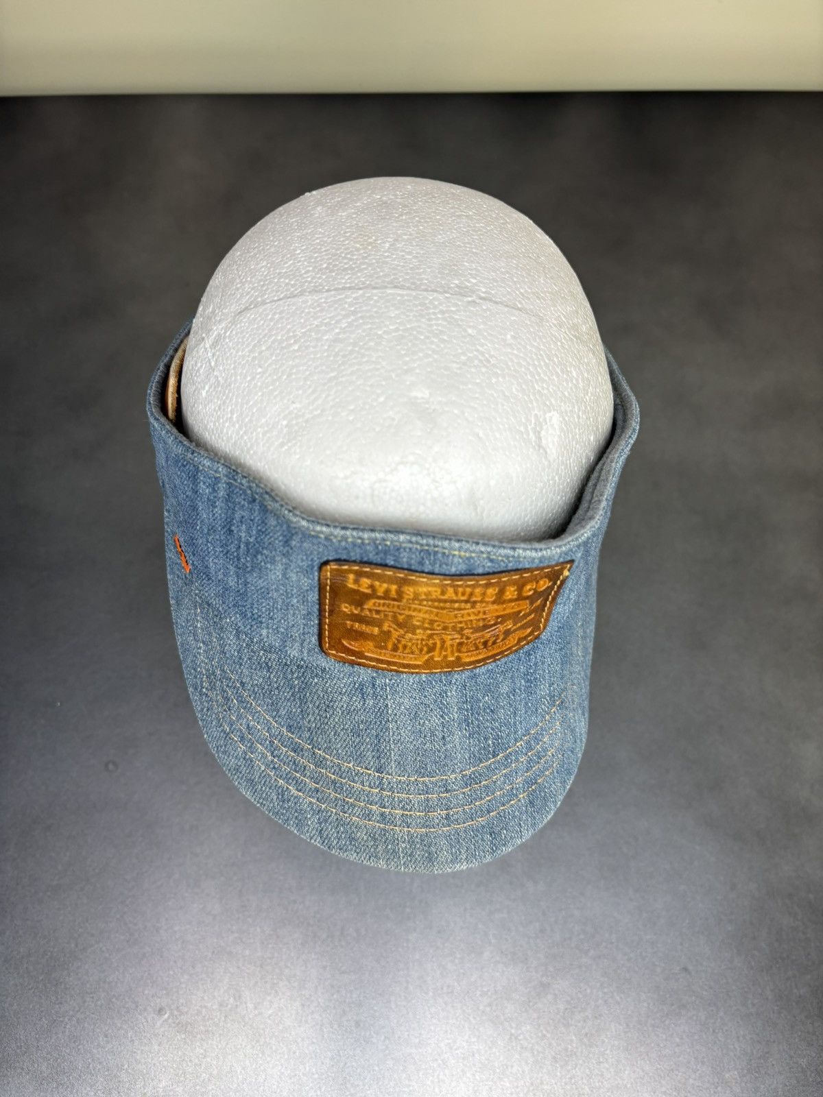 Levi's 1970s Levi's Orange Tab Hat 70s Vintage Levis Denim Visor US Size ONE SIZE - 21 Thumbnail
