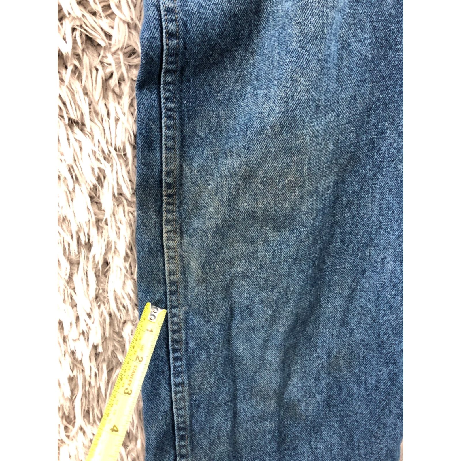 Wrangler Wrangler Jeans Straight 40x30 Mens Mid Wash Blue FLAW - Vintage? No - Regular 5-Pocket Denim Cotton Blend WW JS0100? Size US 40 / EU 56 - 5 Thumbnail