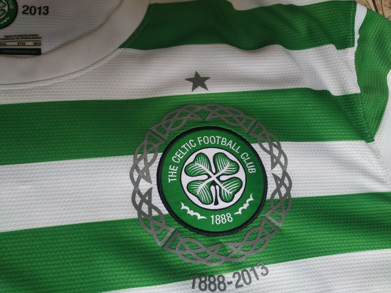Nike Nike 2012 Celtic FC 125th Anniversary Home Jersey RARE 3XL Size US XXL / EU 58 / 5 - 4 Thumbnail