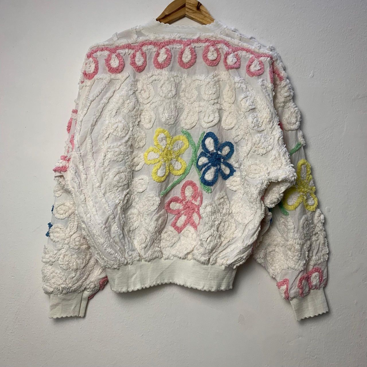 Vintage Vintage Damze Handcrafted Floral Embroidery Chenille Jacket Size US XL / EU 56 / 4 - 2 Thumbnail