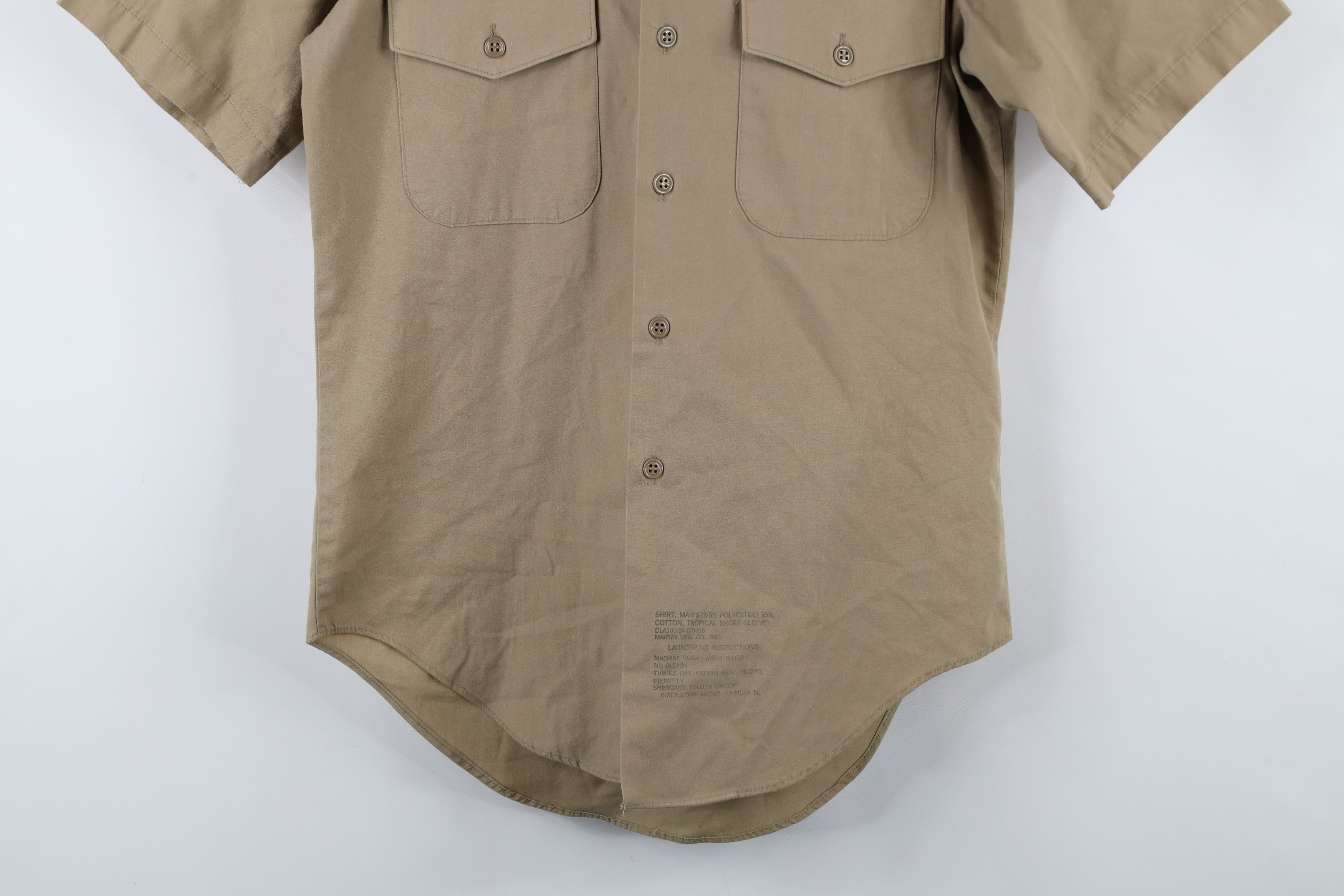 Vintage Vintage 80s Military Short Sleeve Button Shirt Khaki USA Size US M / EU 48-50 / 2 - 3 Thumbnail