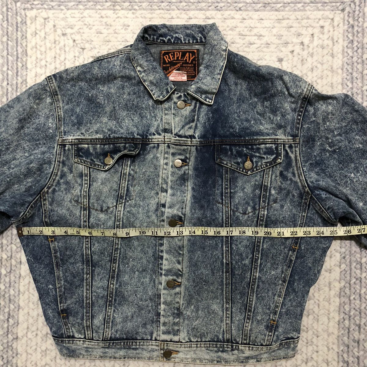 Replay × Vintage Rare Faded Vintage Replay Stone Washed Denim Jacket Size US XL / EU 56 / 4 - 14 Thumbnail