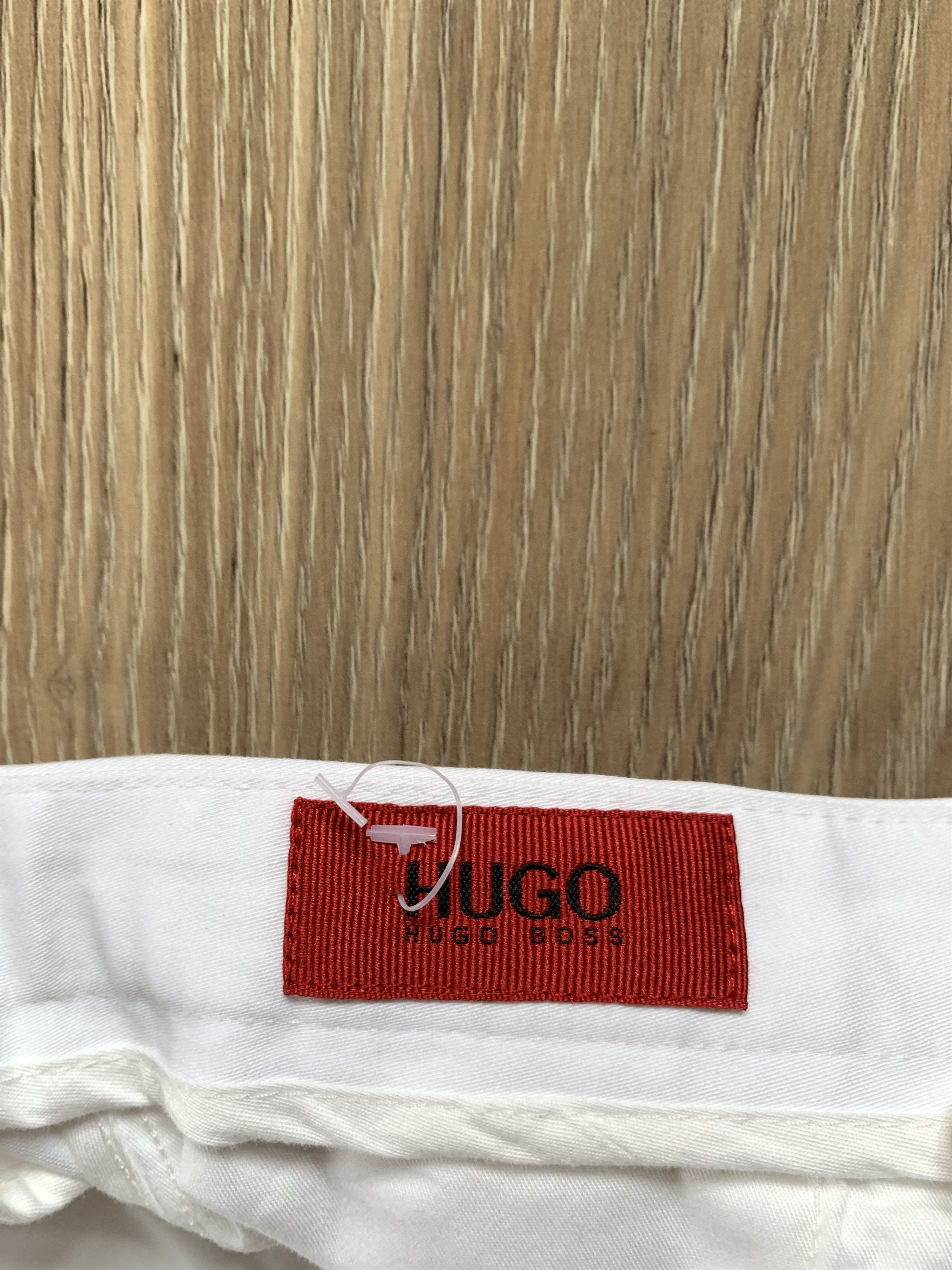 Hugo Boss Hugo Boss White Cotton Tailored Trousers Pants Size 34" / US 12 / IT 48 - 6 Thumbnail
