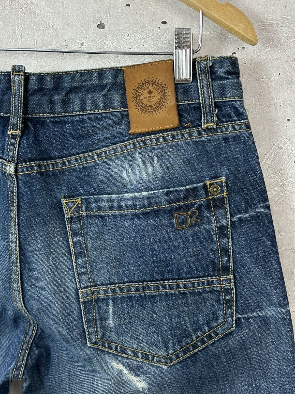 Dsquared2 Dsquared2 Vintage Distressed Washed Navy Cotton Jeans Size US 32 / EU 48 - 12 Thumbnail