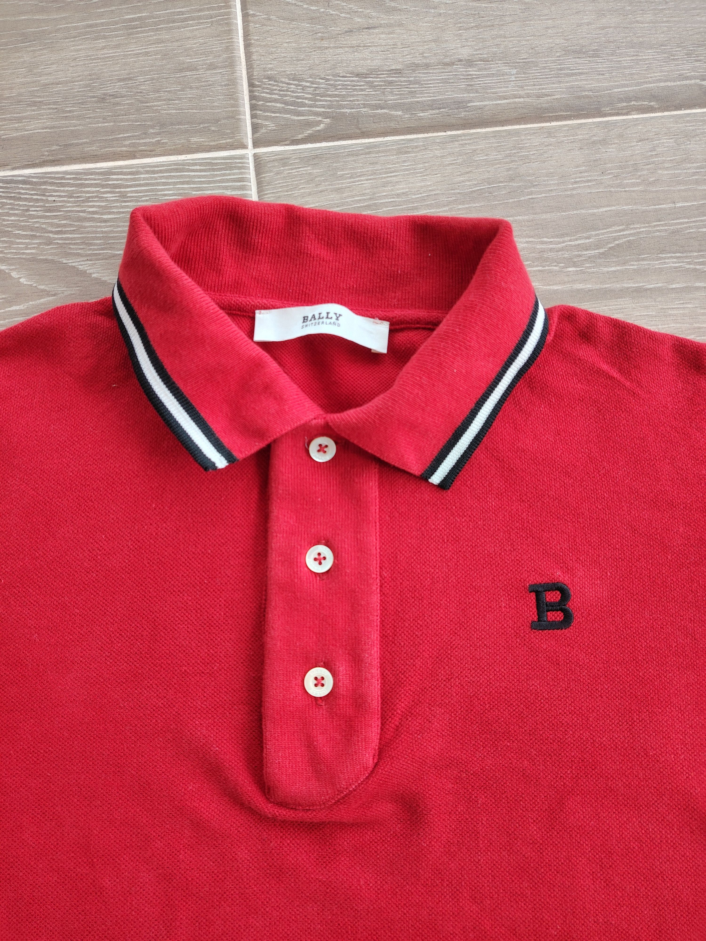 Bally Bally Italy Red Polo T Shirt Size US M / EU 48-50 / 2 - 1 Thumbnail