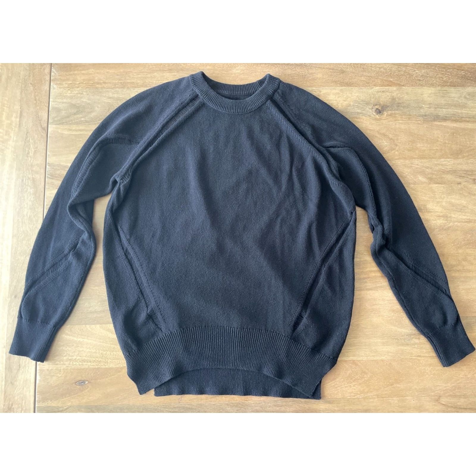 Allsaints AllSaints Black Lanta Jumper Sweater Women M Crew Neck Raglan Long Sleeve Knit Cotton Pullover Casual Modern Bohemian City Size M / US 6-8 / IT 42-44 - 2 Thumbnail