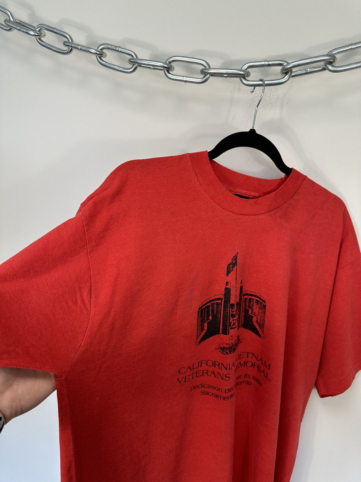 Vintage Vintage 90s California Vietnam Veterans Memorial Tee Size US XL / EU 56 / 4 - 5 Thumbnail