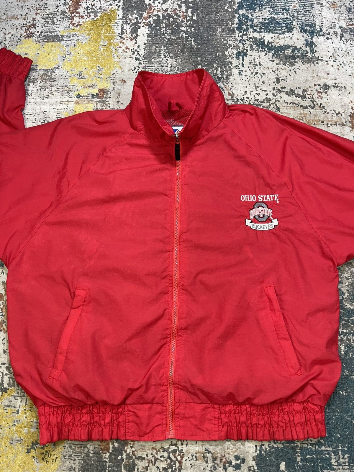 Logo Athletic Vintage 90s Ohio State Buckeyes Windbreaker Jacket Size US L / EU 52-54 / 3 - 6 Thumbnail