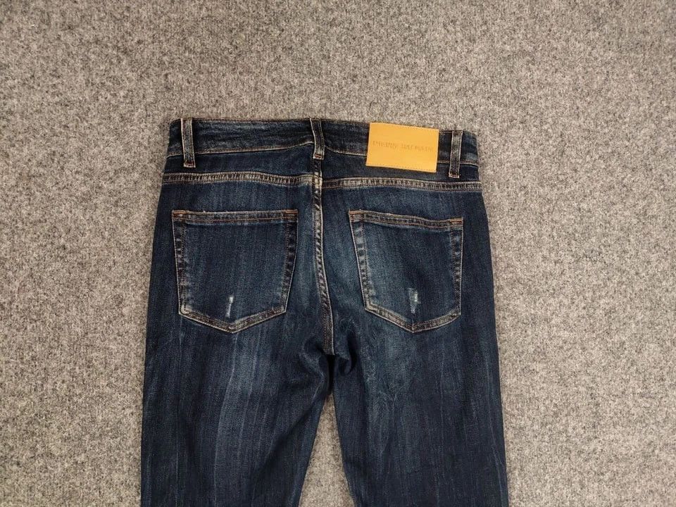 Balmain Pierre Balmain Design 17 CV Distressed Denim Slim Jeans Size US 26 / EU 42 - 9 Thumbnail