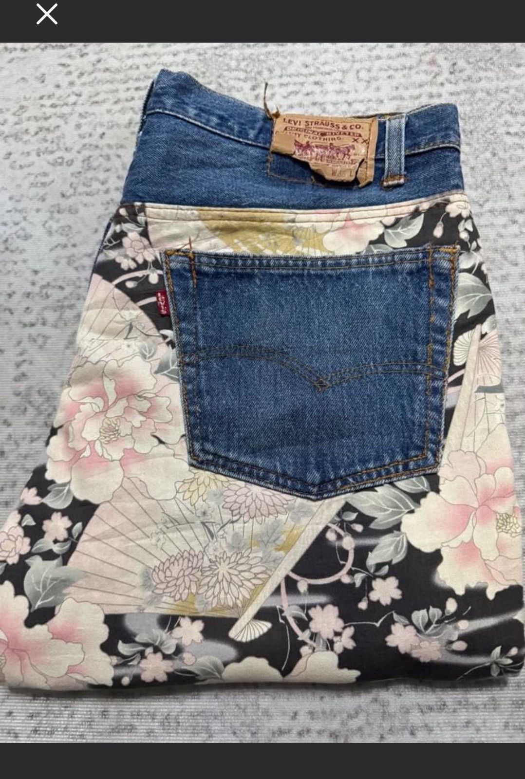Levi's Levis Design Japanese Reworked Exclusive Art Kimono Style Size US 38 / EU 54 - 6 Thumbnail