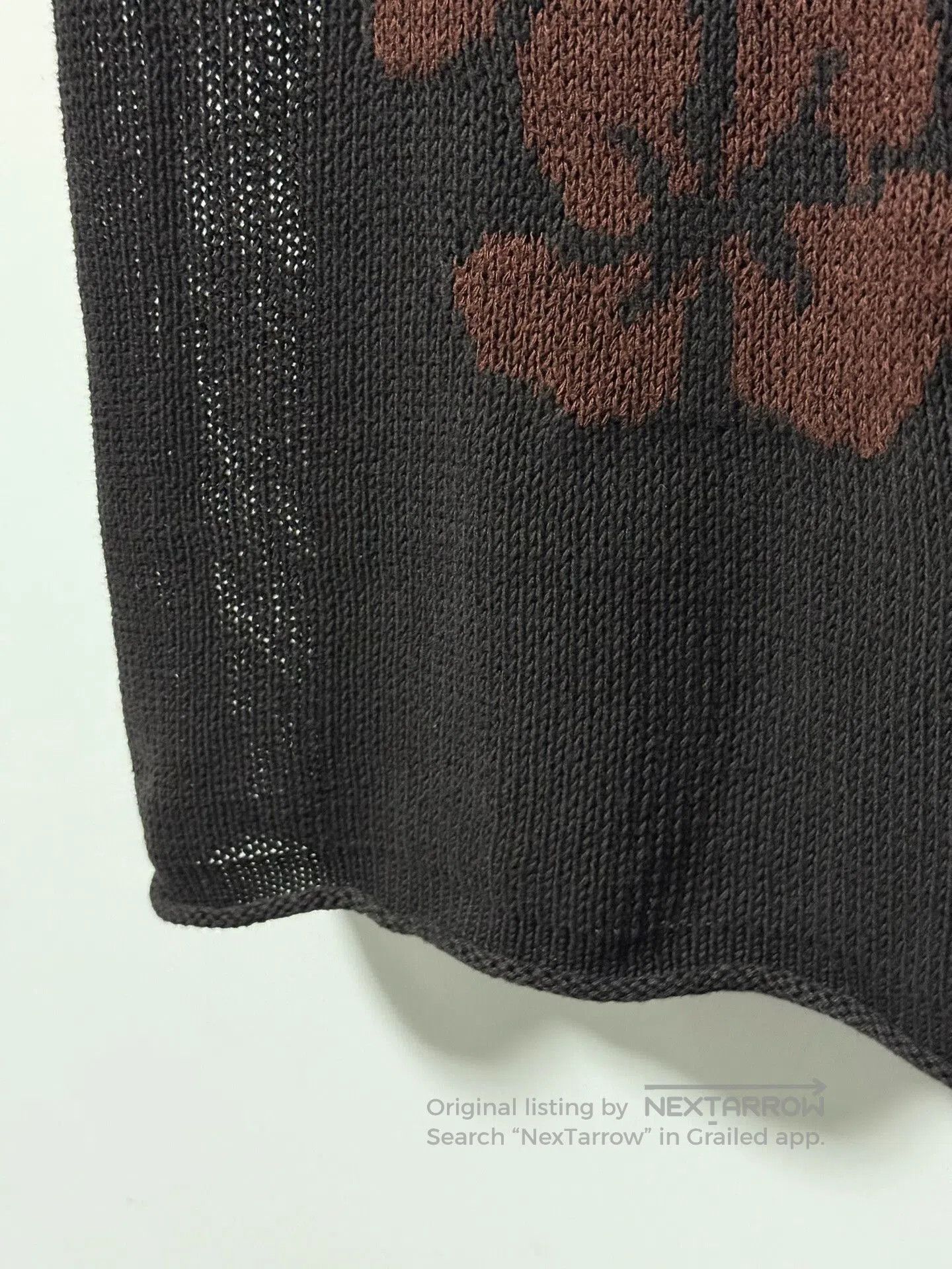 Yohji Yamamoto Yohji Yamamoto Floral Knit Sweater. Size US L / EU 52-54 / 3 - 7 Thumbnail