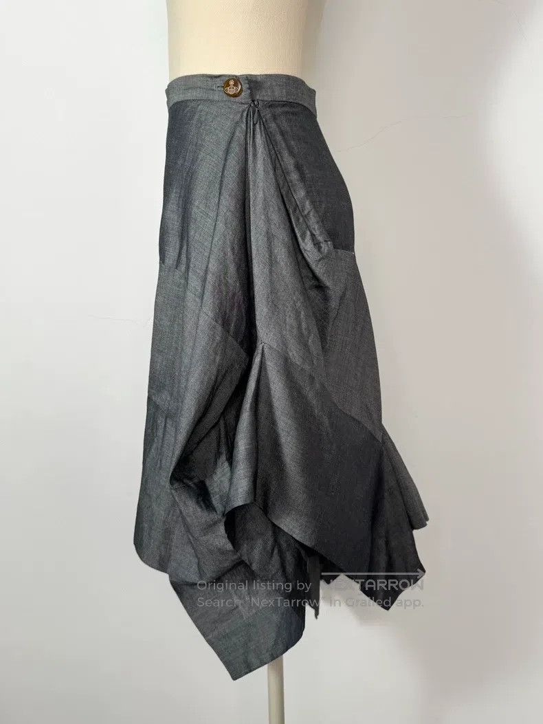 Vivienne Westwood Vivienne Westwood size S Grey Asymmetric Pleated Skirt Size 42" / US 20 - 6 Thumbnail
